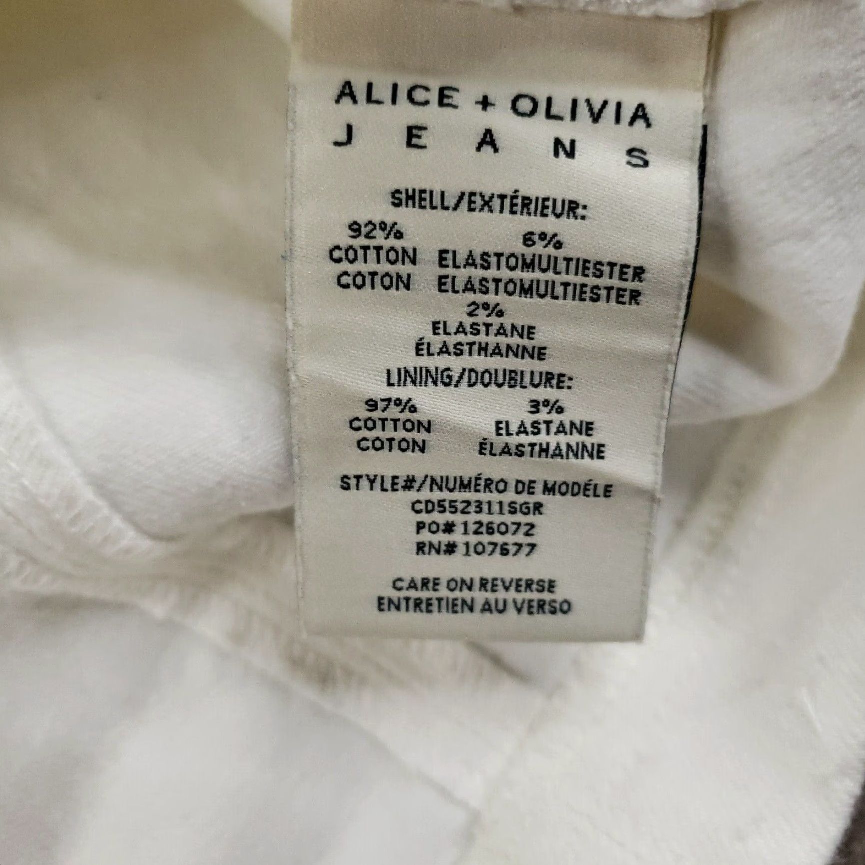 Alice + Olivia Alice + Olivia Dress Womens Size 6 White Denim Mini Puff Sleeve Short Stretch Size 28" / US 6 / IT 42 - 7 Thumbnail