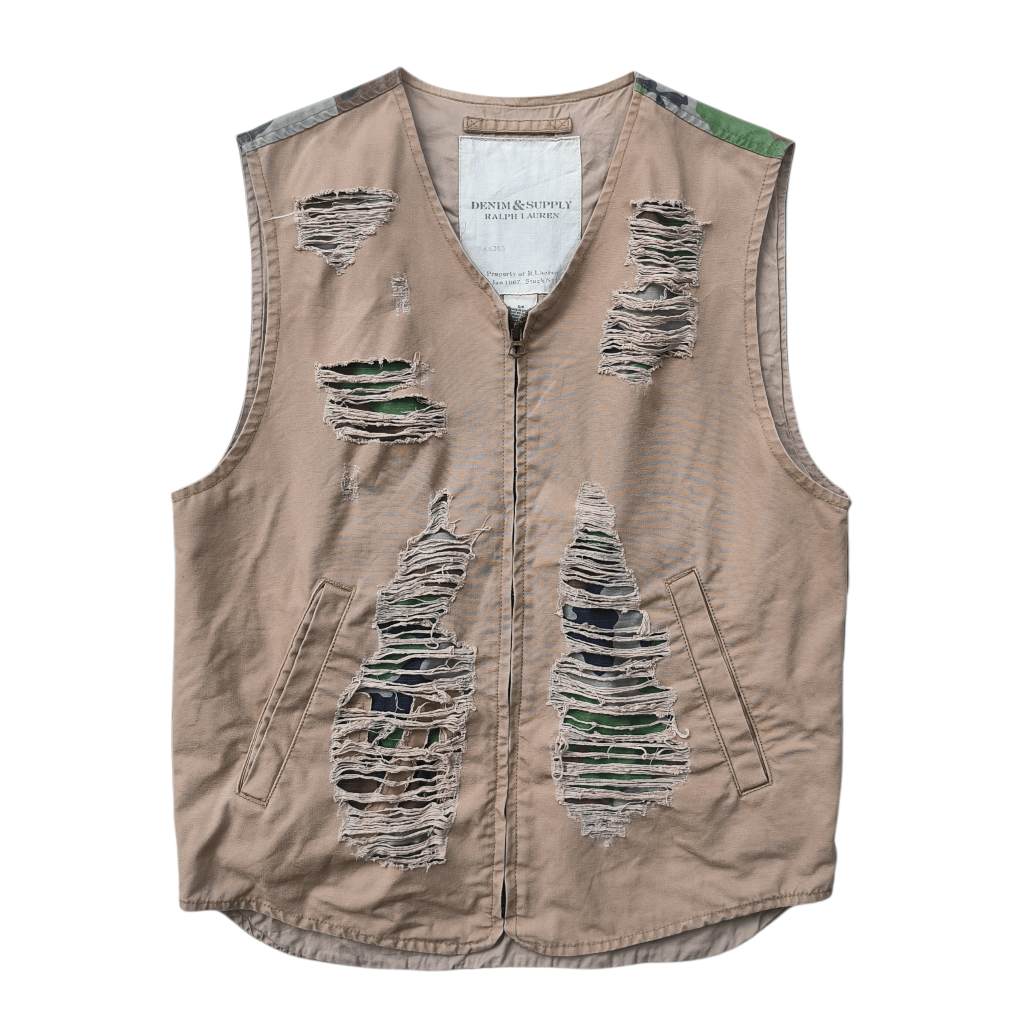 Denim & Supply Ralph Lauren Denim Supply RL Hybrid Vest Distressed Style Size US S / EU 44-46 / 1 - 1 Thumbnail
