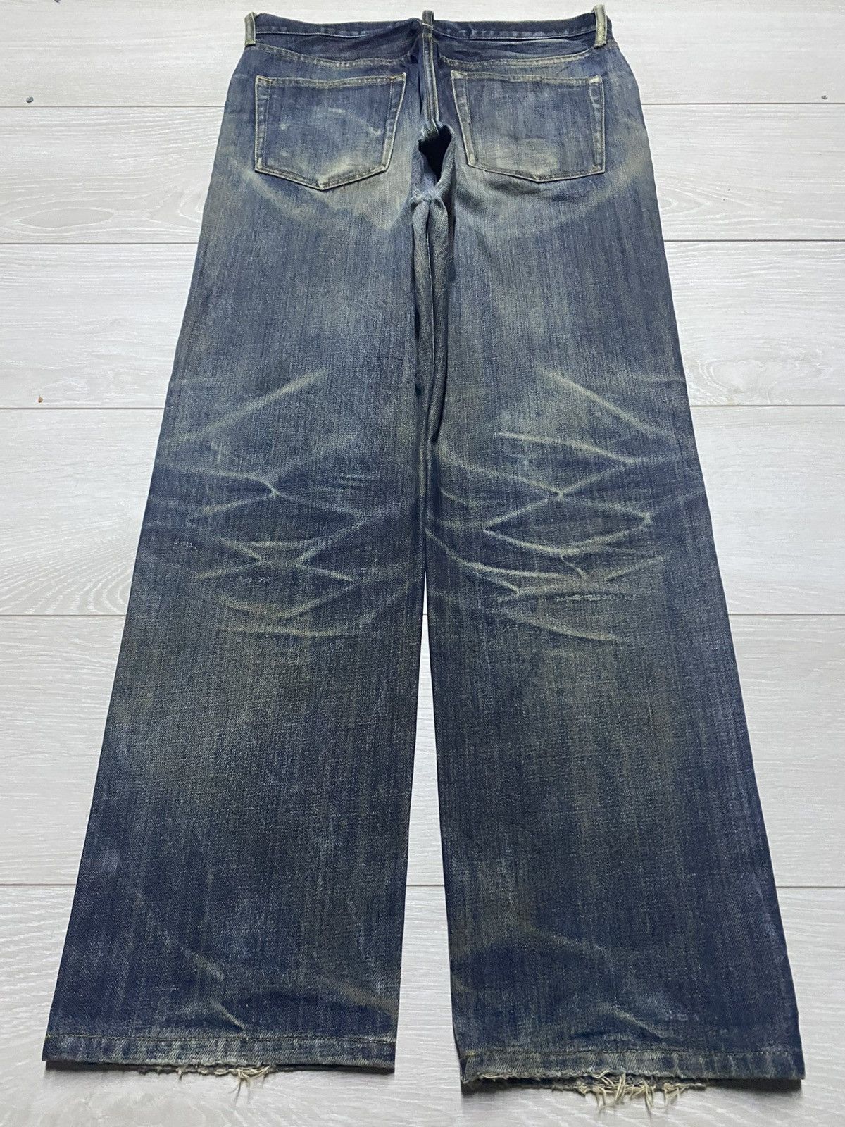 Undercover × Uniqlo Vintage Uniqlo Mud Wash Distressed Loose Jeans Size US 31 - 2 Thumbnail