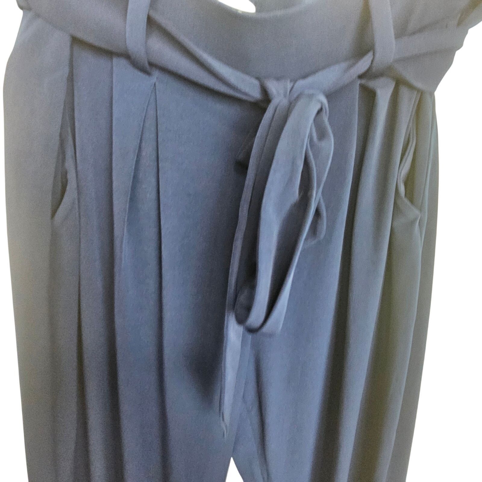 Express Express Pleated Trousers Sz M Ankle Mid Rise Stretch Comfy Size 32" / US 10 / IT 46 - 2 Thumbnail