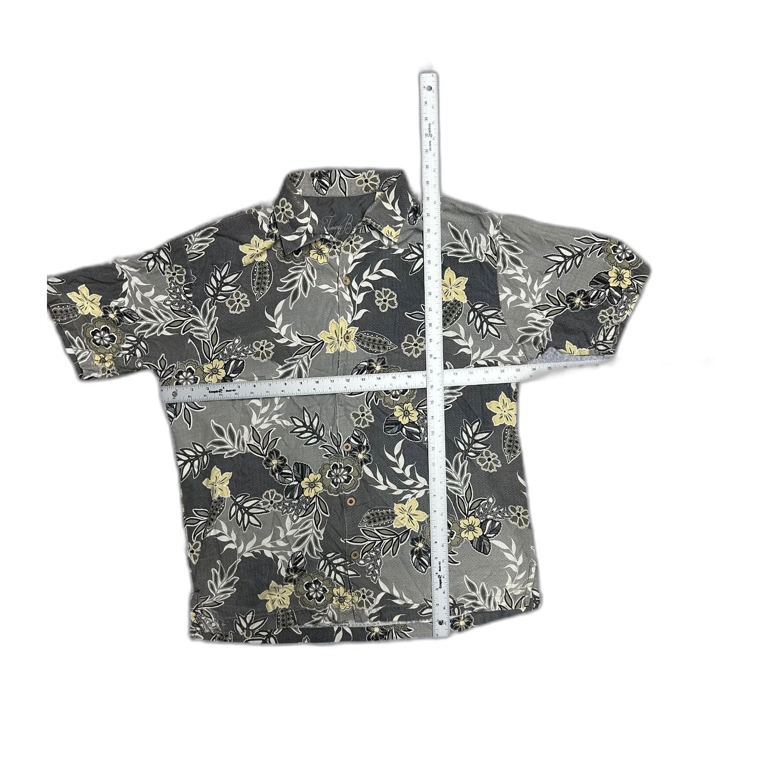 Tommy Bahama Tommy Bahama Silk Grey Hawaiian Shirt Tropical Floral Mens X Size US XL / EU 56 / 4 - 4 Thumbnail