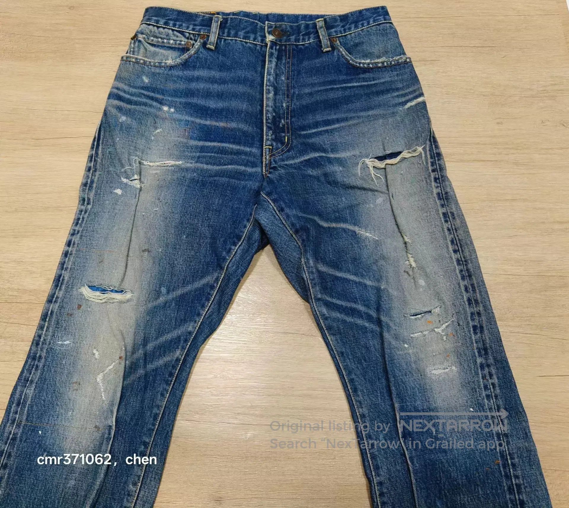 Visvim Blue Distressed Denim Jeans Size 30. Size US 30 / EU 46 - 2 Thumbnail