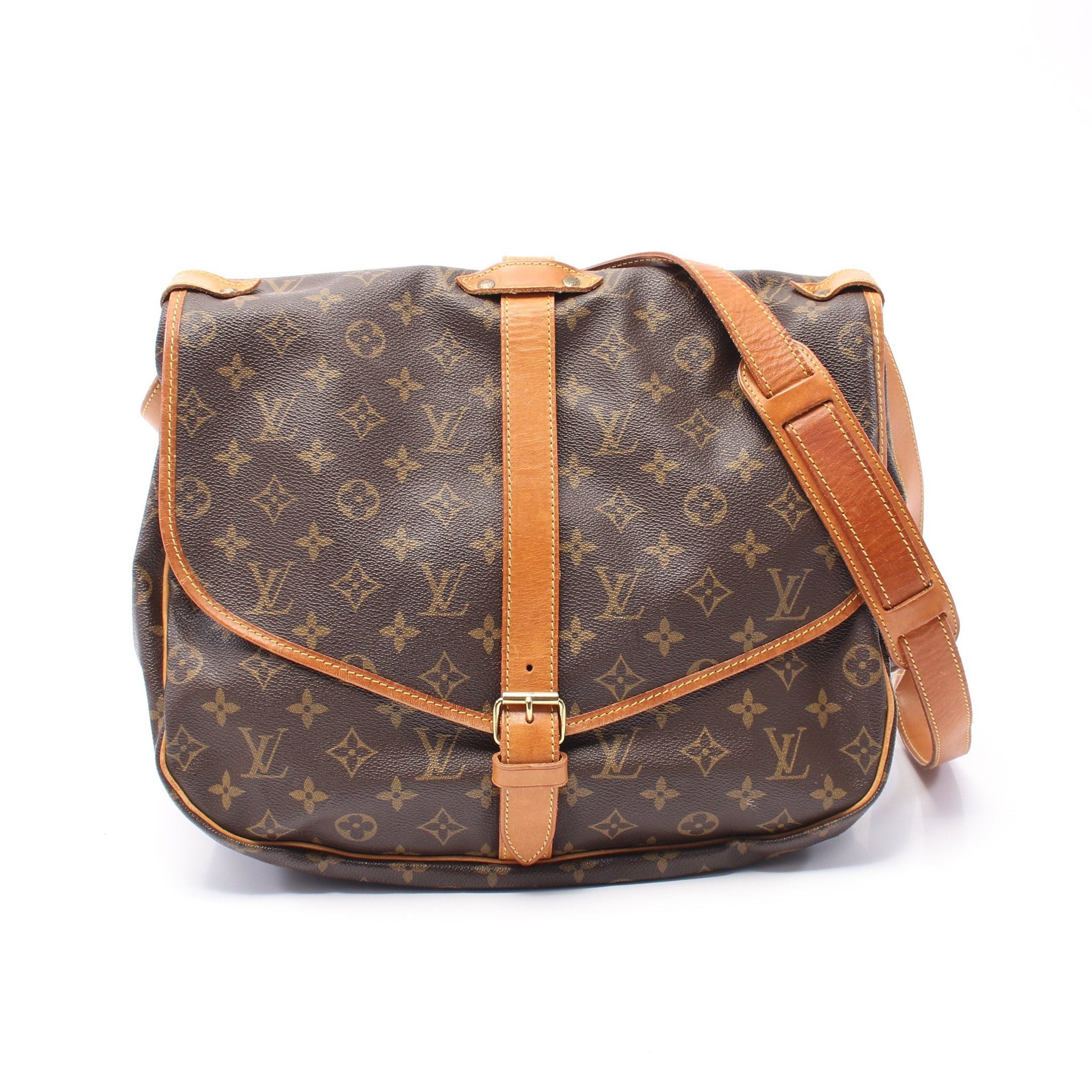 Louis Vuitton Louis Vuitton Saumur 35 Monogram Shoulder Bag Leather Brown Size ONE SIZE - 1 Thumbnail
