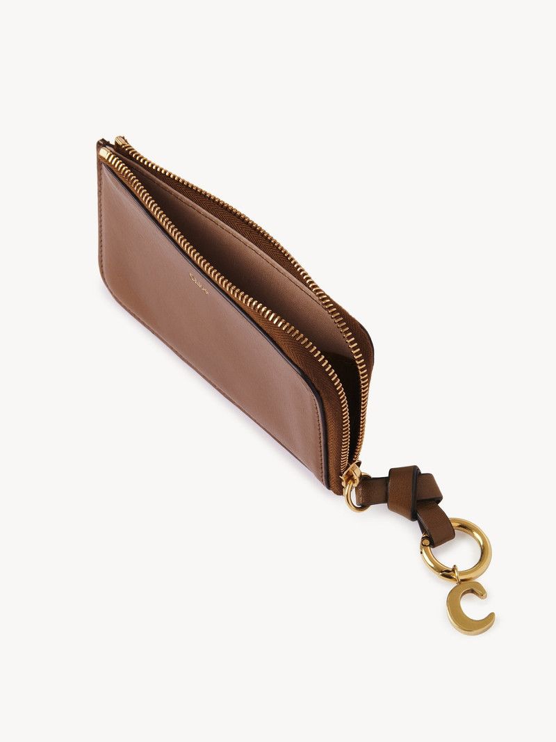 Chloe o1loc1c10226 Size: OS / Alphabet Card Holder in Clay Brown Size ONE SIZE - 3 Thumbnail