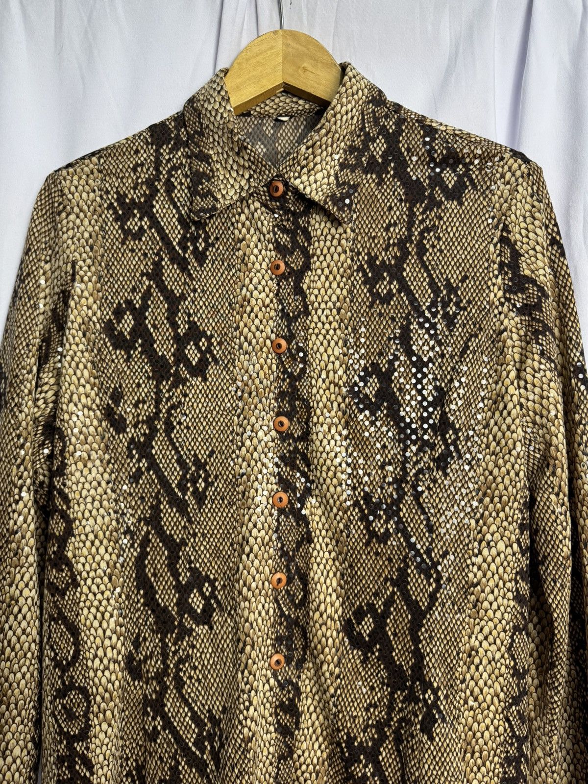 If Six Was Nine × Japanese Brand × Le Grande Bleu (L.G.B.) Japanese Python Snake Button Shirt Size US M / EU 48-50 / 2 - 4 Thumbnail