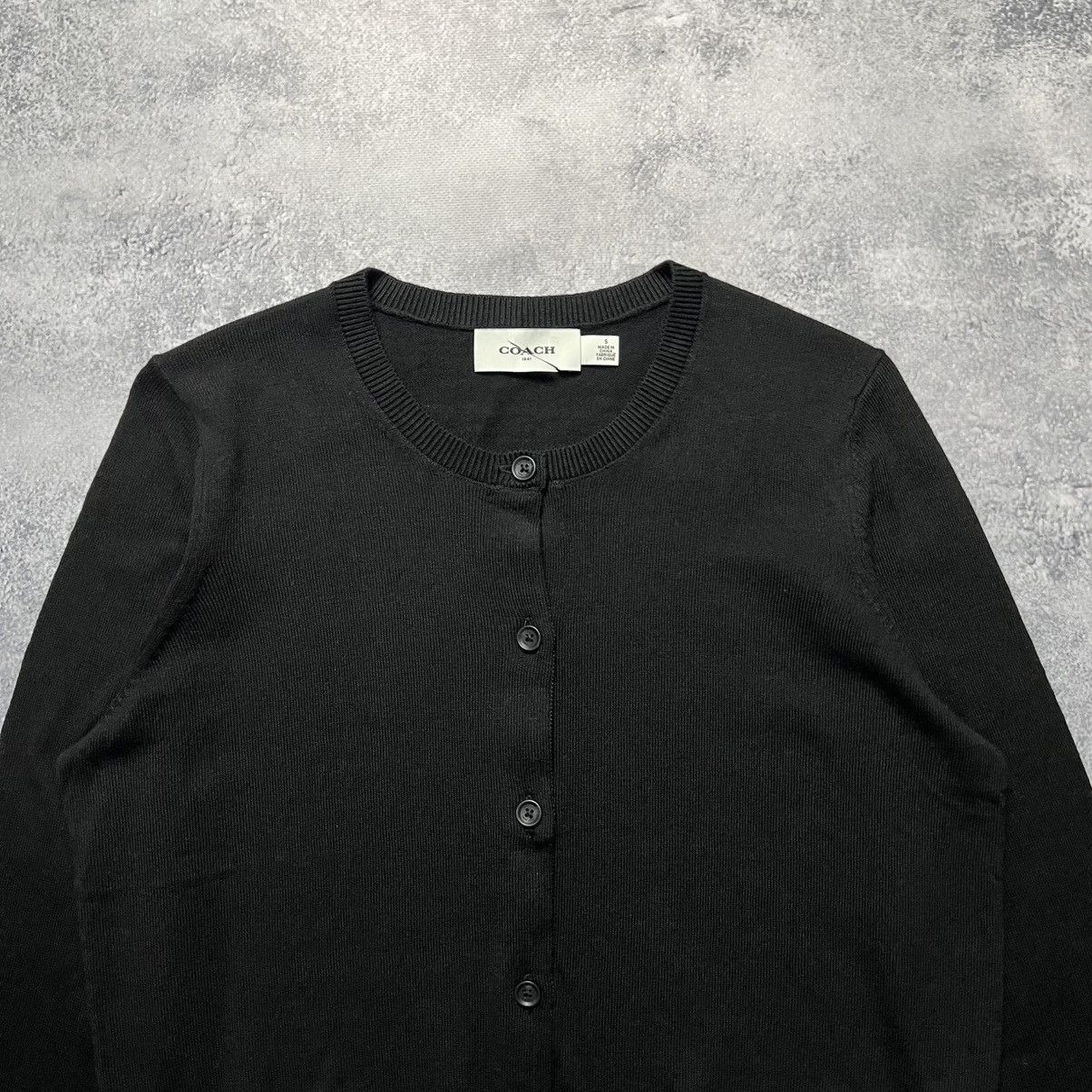 Coach Coach Black Cardigan Sweater Streetwear Luxury Designer Size S / US 4 / IT 40 - 2 Thumbnail