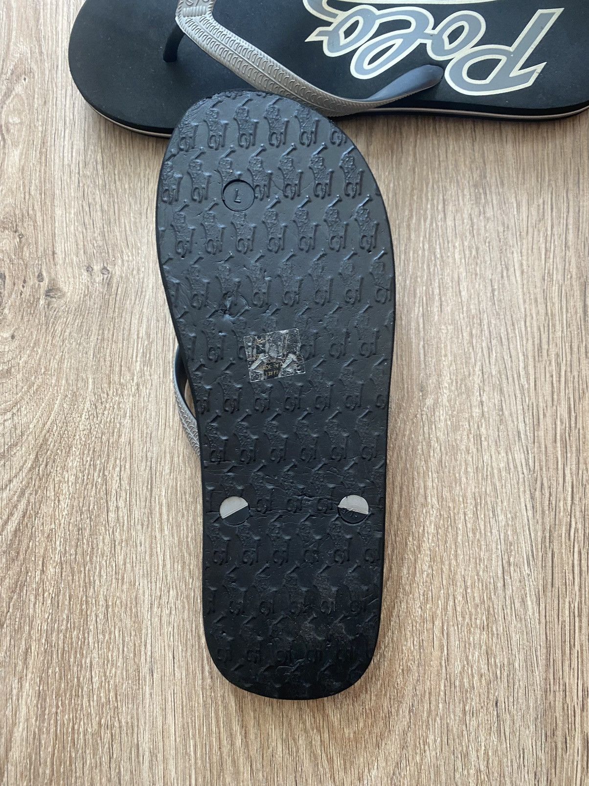Polo Ralph Lauren ❗️NEW ❗️Polo Ralph Lauren Black big logo flip flops Size US 9.5 / EU 42-43 - 6 Thumbnail