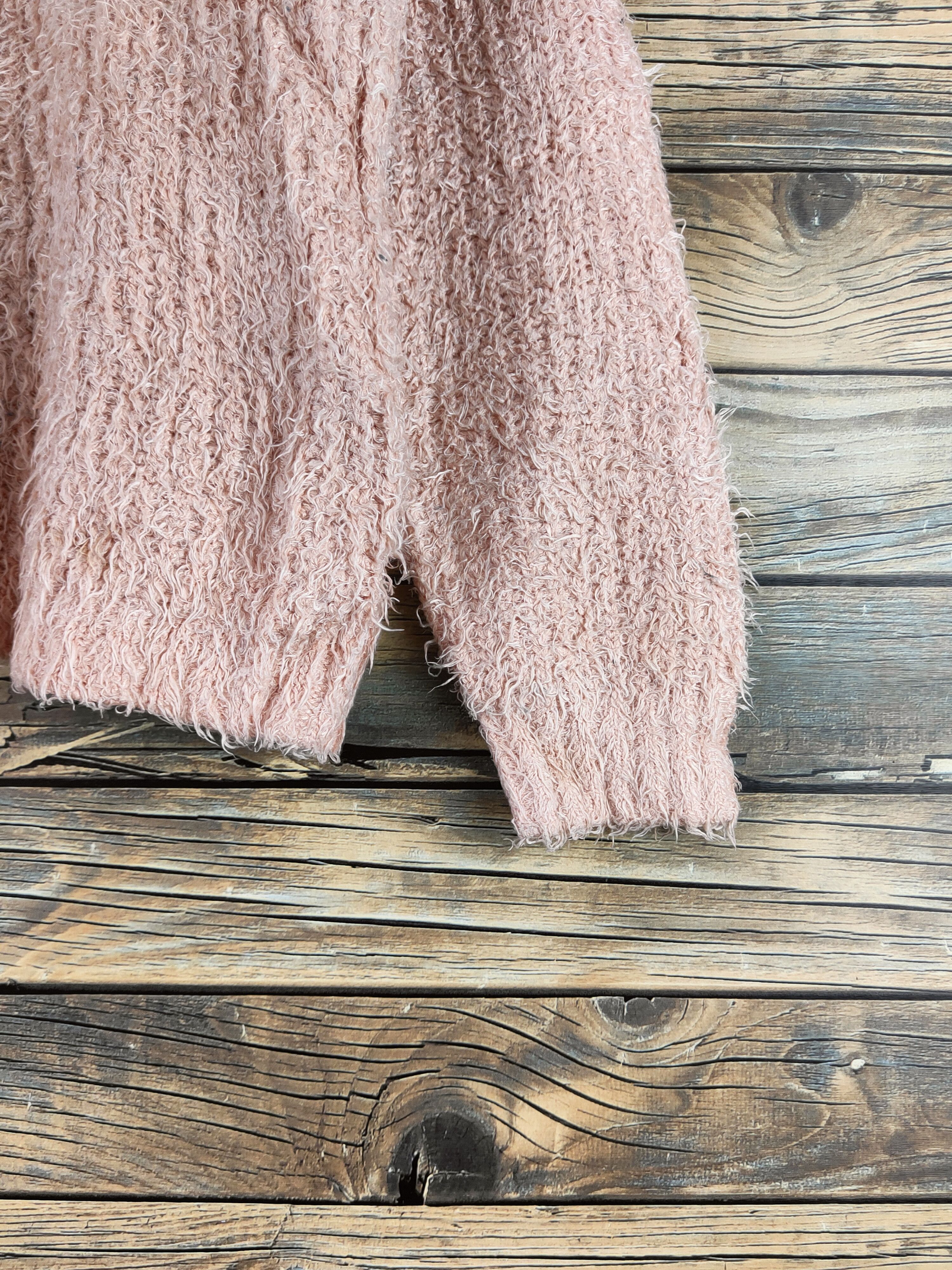 Japanese Brand DL Colza Orange peach shaggy Fur Mohair Knitwear #46-533 Size M / US 6-8 / IT 42-44 - 6 Thumbnail