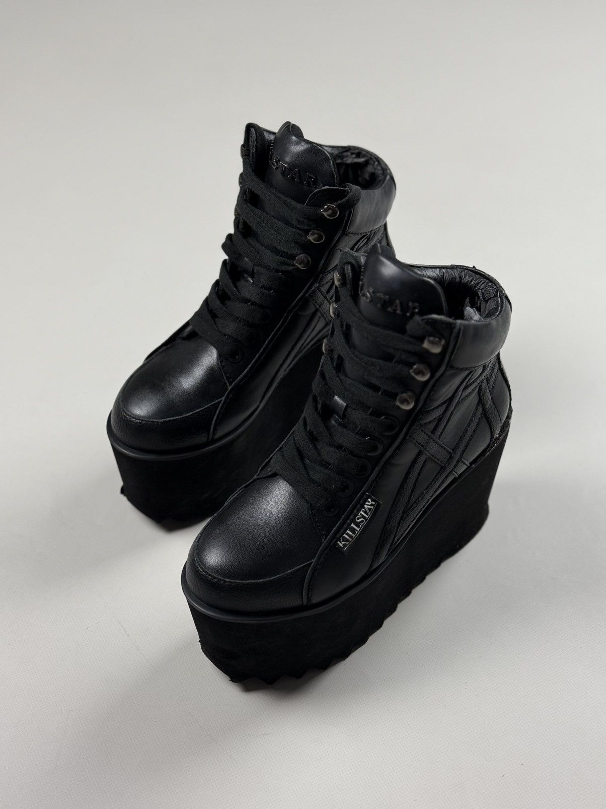 Killstar Killstar Ladies Gothic Platform PVC Sneakers Shoes Boots Size US 5 / IT 35 - 10 Thumbnail