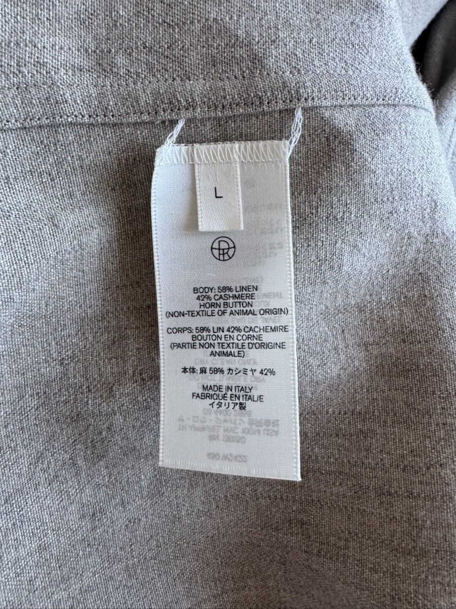 The Row THE ROW "Amoneto" Beige Linen-Cashmere Jacket Overshirt Size US L / EU 52-54 / 3 - 8 Thumbnail