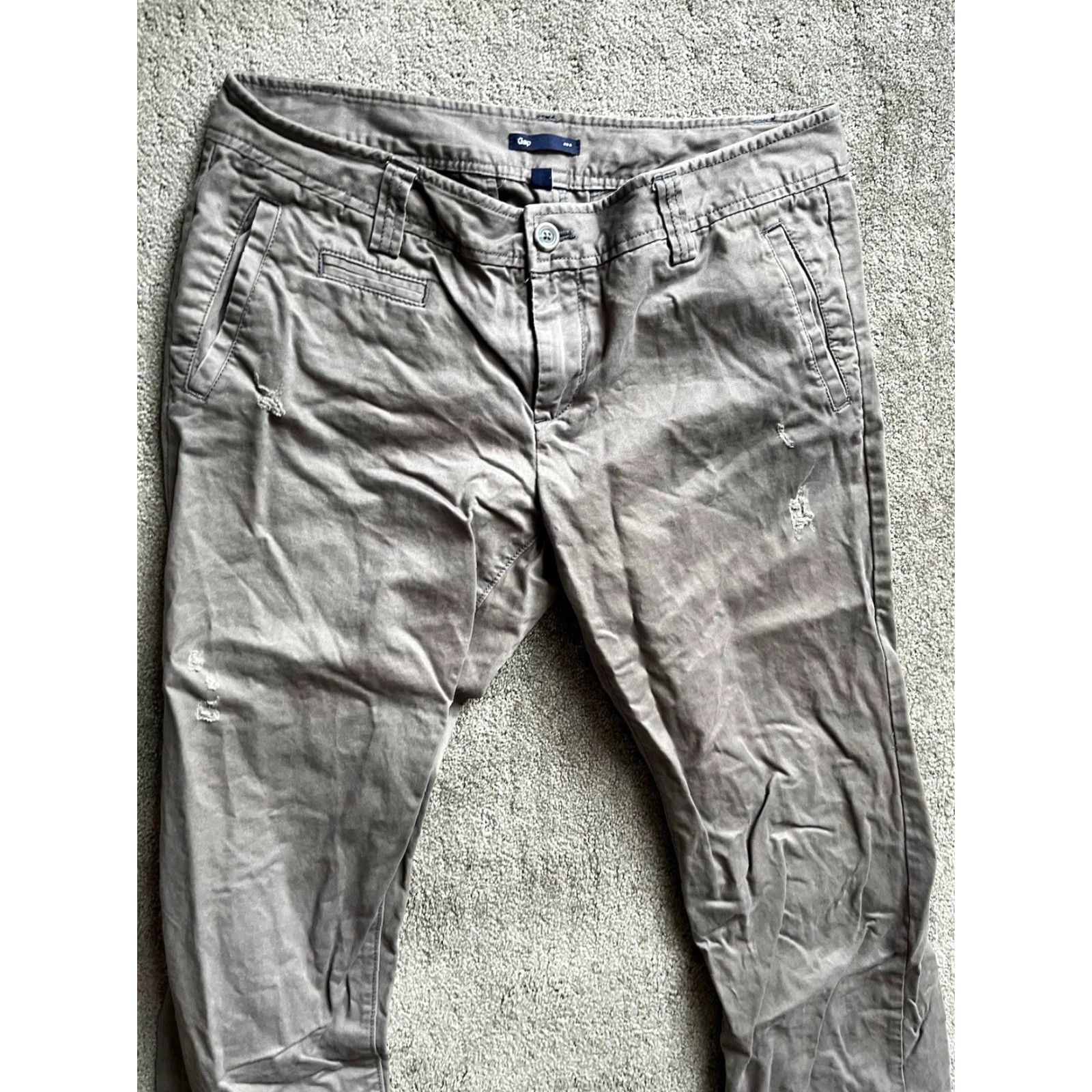 Gap Gap Women’s Cotton Pants Size 10A Stretch Gray 31" Waist 30" Inseam Size 32" / US 10 / IT 46 - 2 Thumbnail