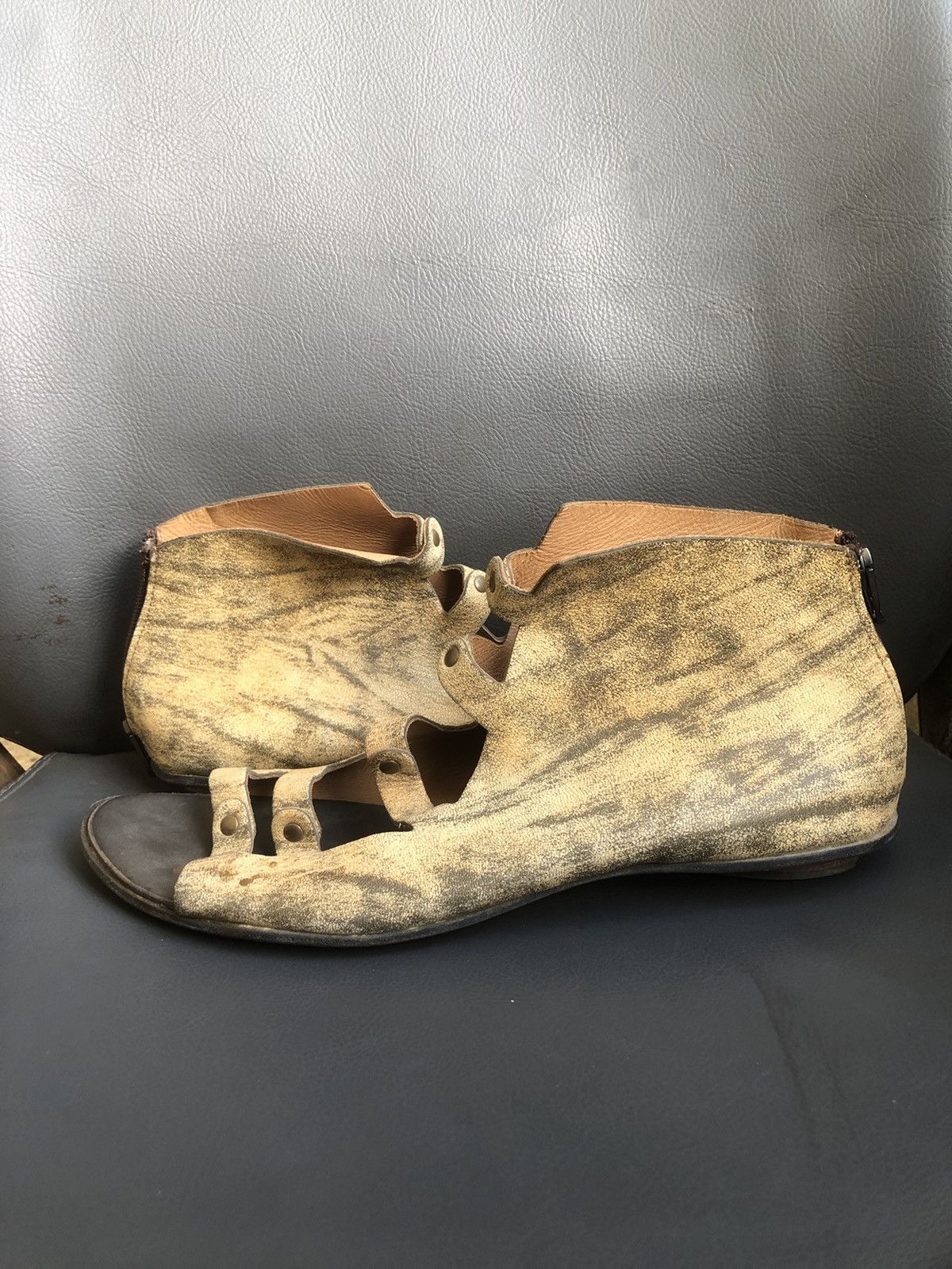 CYDWOQ Cywoq Beige Calfskin Leather Women’s Sandals Sz 41 Made in 🇺🇸 Size US 7.5 / IT 37.5 - 5 Thumbnail