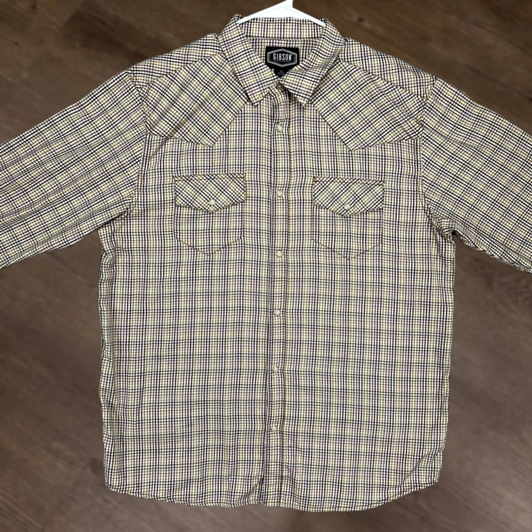 Vintage Gibson Pearl Snap Western Shirt XS? Wait, keep: Gibson Pearl Snap Western Shirt Adult XL Multi Plaid Flap Pockets Button Up Mens Size US XL / EU 56 / 4 - 1 Thumbnail