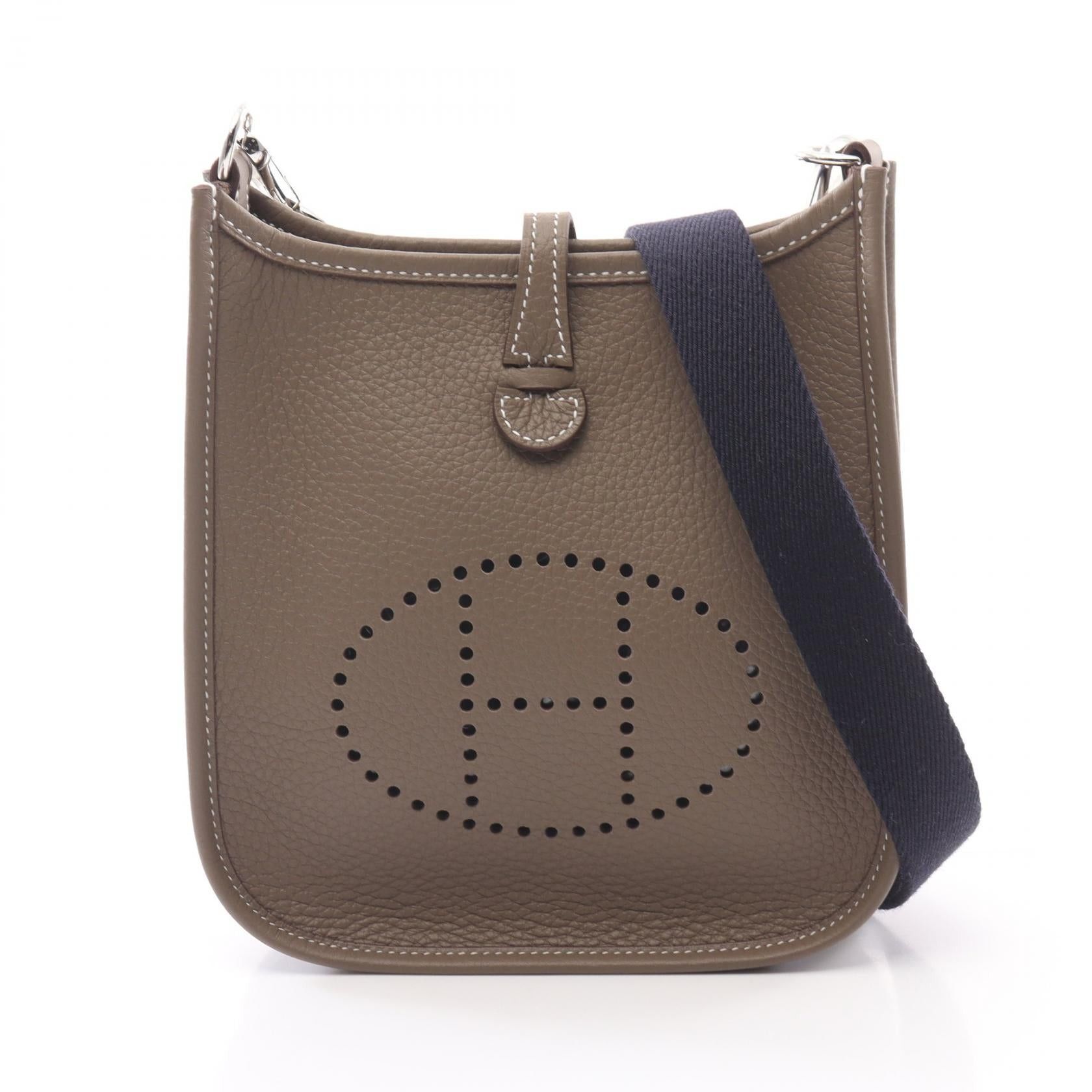 Hermes Hermes Evelyn Tpm Shoulder Bag Clemence Leather Gray Brown Silver Hardware K Stamp Size ONE SIZE - 1 Thumbnail