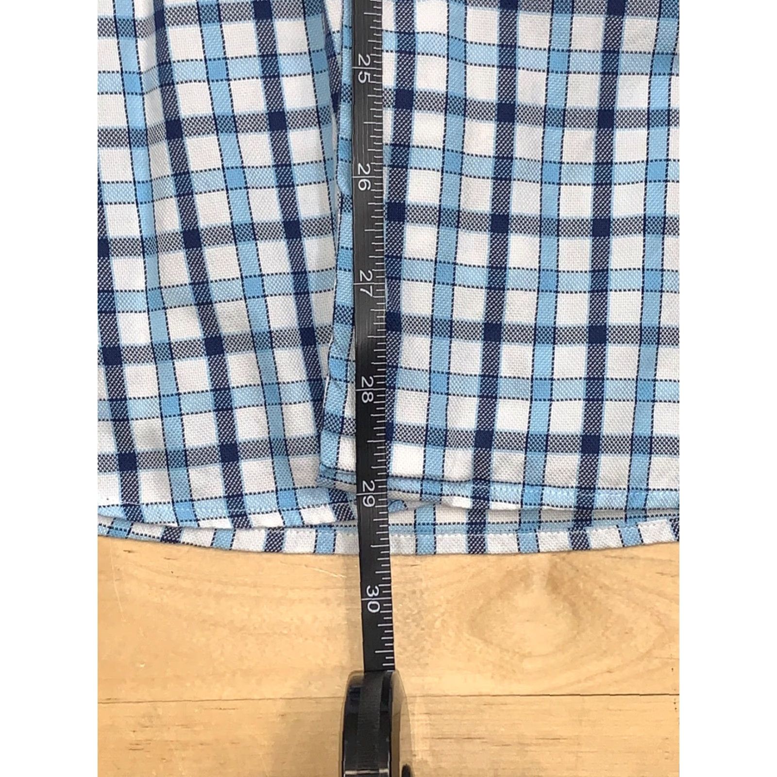 Peter Millar Peter Millar Mens Button-Up Plaid Shirt M Blue Long Sleeve Size US M / EU 48-50 / 2 - 5 Thumbnail