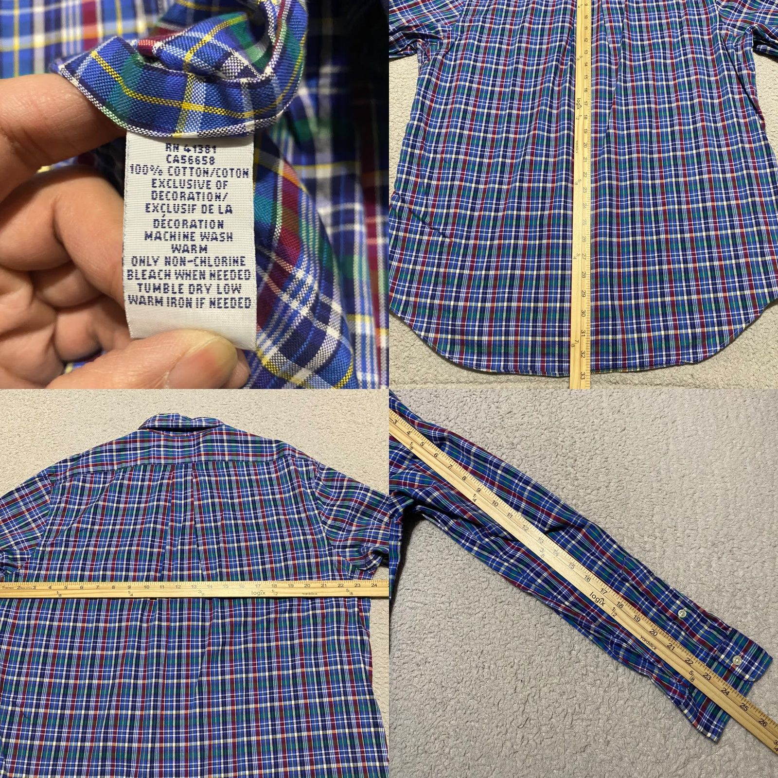 Ralph Lauren Ralph Lauren Mens XL Shirt Multicolor Plaid Check Long Sleeve Button-Down Cotton Size US XL / EU 56 / 4 - 8 Thumbnail
