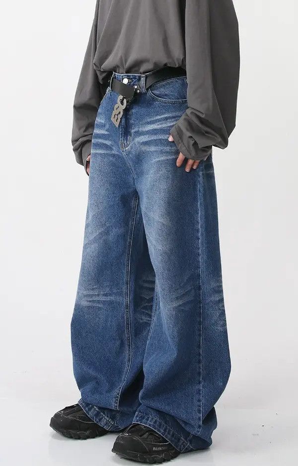 Japanese Brand 14225Washed casual loose wide-leg vintage jeans Size US 32 / EU 48 - 7 Thumbnail