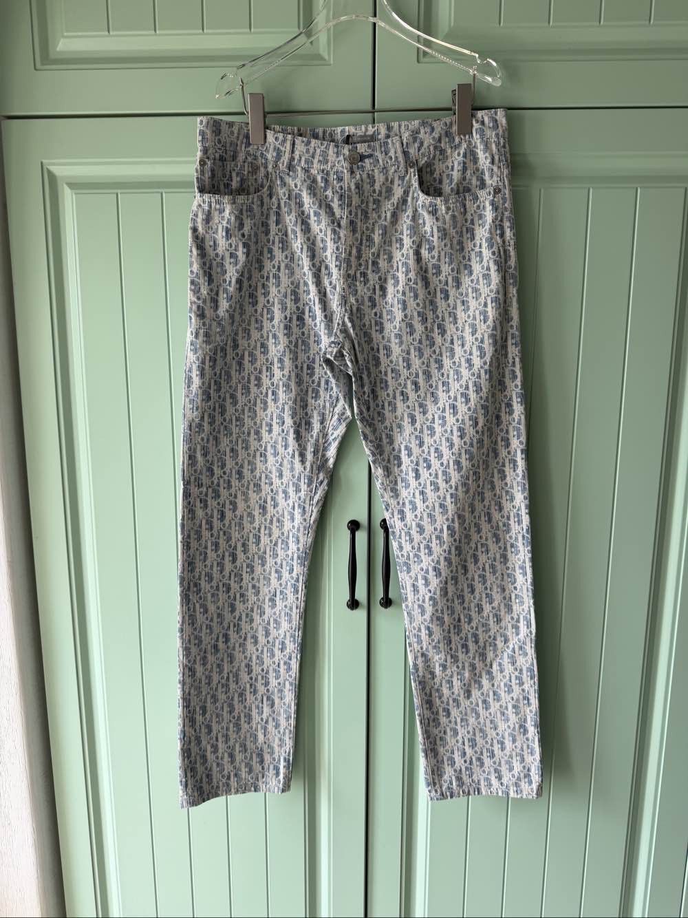 Dior Dior Oblique Print Denim Jeans Size 32 Size US 32 / EU 48 - 1 Thumbnail