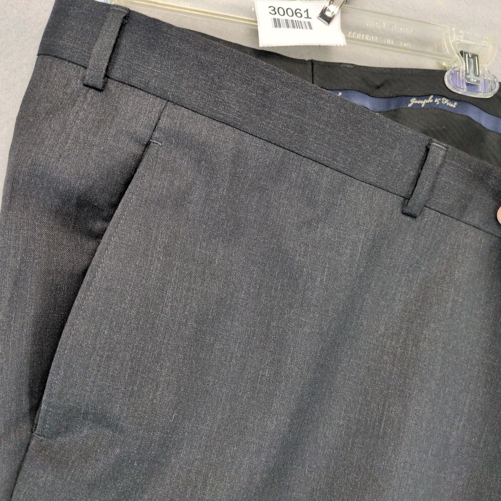 Joseph & Feiss Joseph & Feiss Black Wool Dress Pants Men's 44x27 Straight Size 44S - 10 Thumbnail