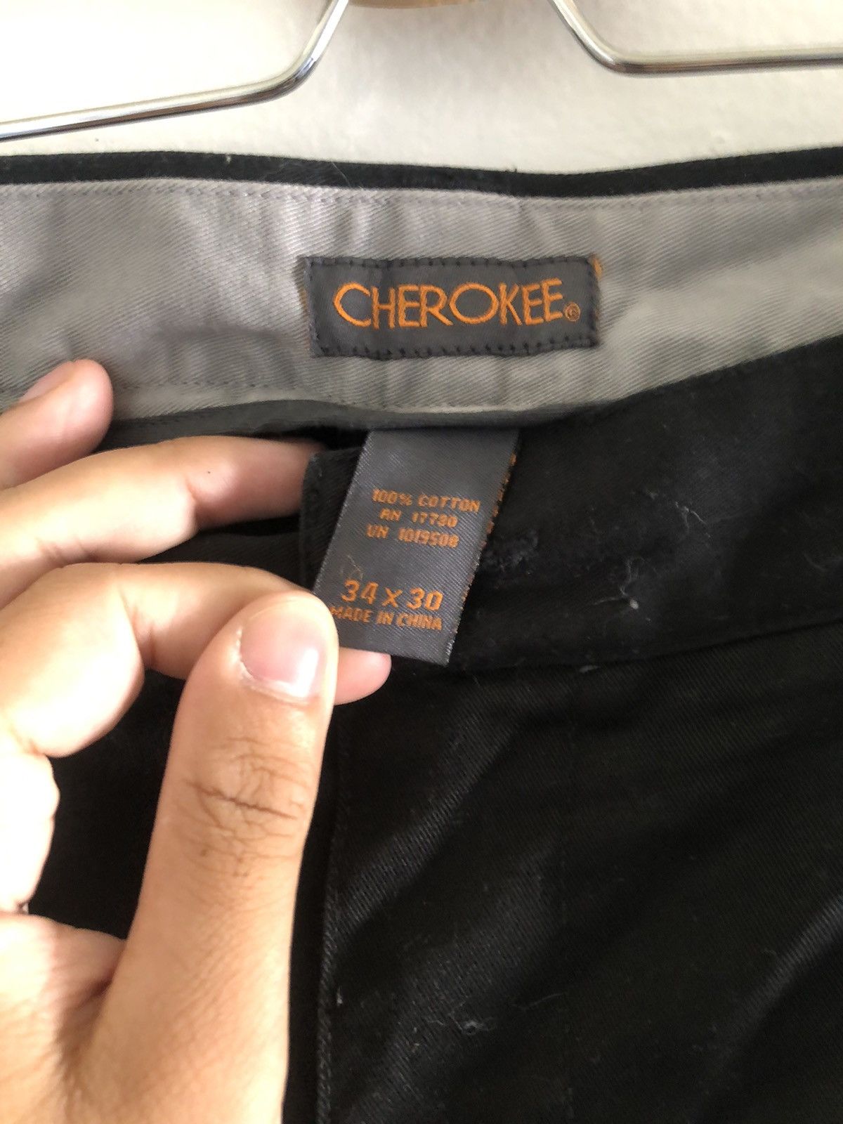 Vintage 34x30 Vintage Cherokee Work Pleated Chino Slack Pants Black Size US 34 / EU 50 - 4 Thumbnail