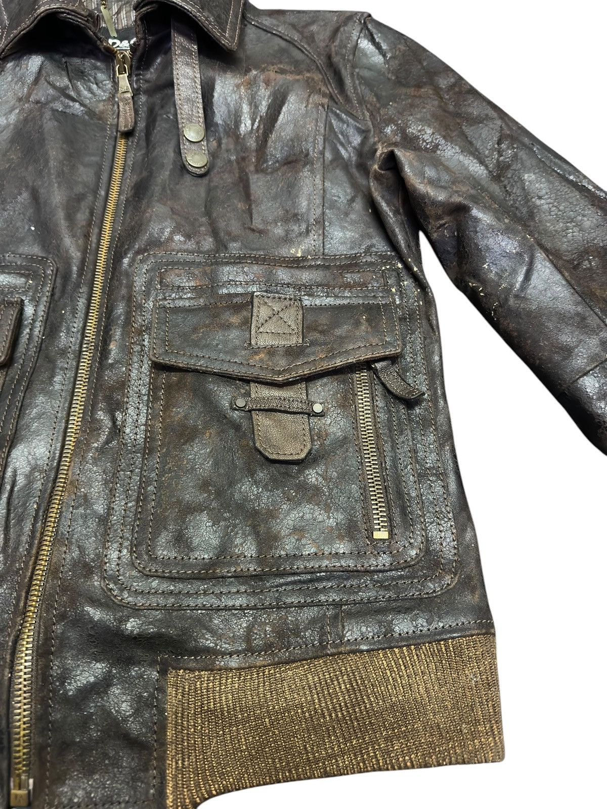 Dolce & Gabbana Vintage Dolce & Gabbana Leather Blouson Jacket Size US L / EU 52-54 / 3 - 4 Thumbnail
