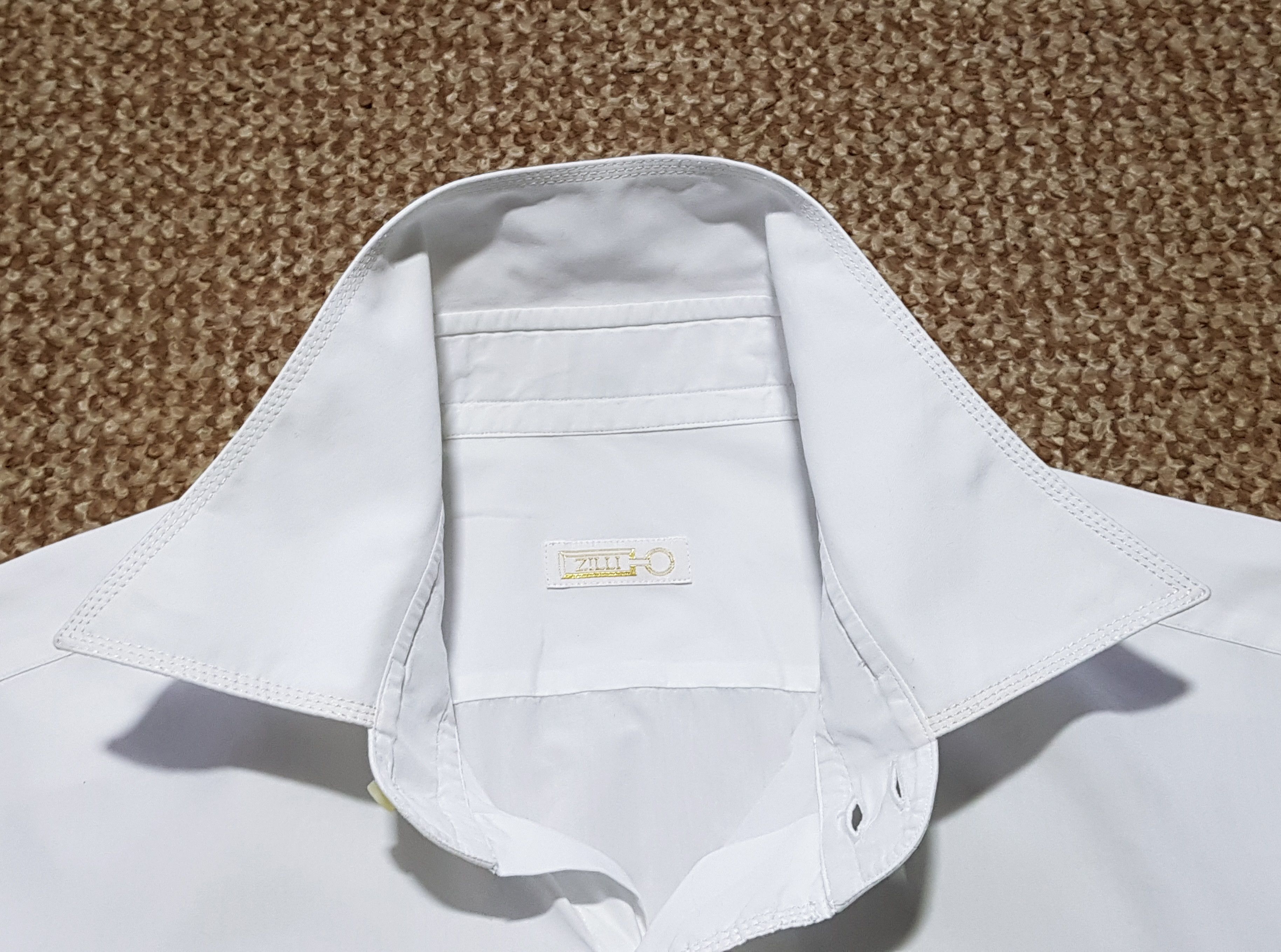 Zilli Zilli White Formal Shirt Long Sleeve Luxury Size US L / EU 52-54 / 3 - 10 Thumbnail