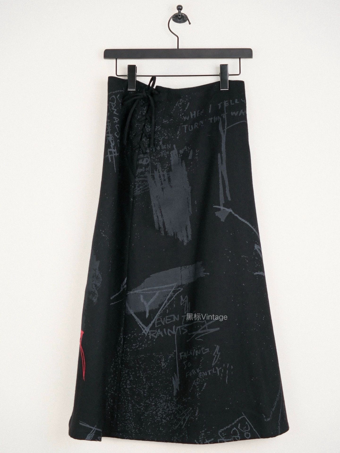 Yohji Yamamoto Yohji Yamamoto Women's 24AW Vintage Embroidered Scribble Skirt Size 26" / US 2 / IT 38 - 3 Thumbnail