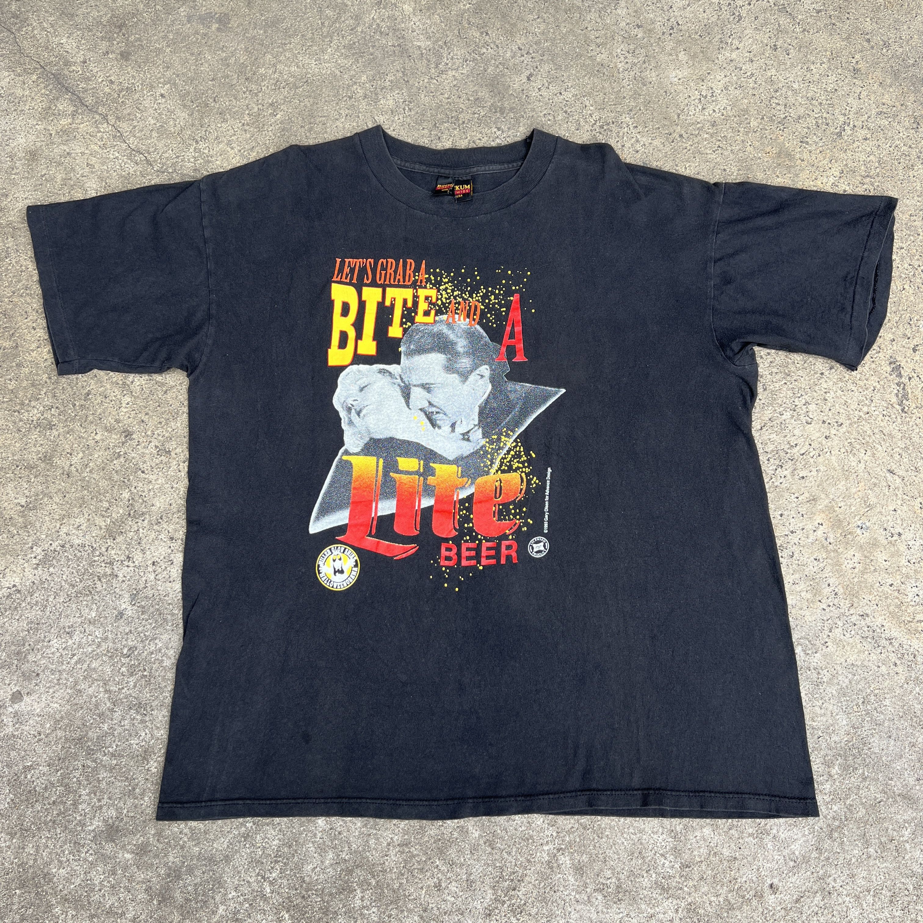 Brockum × Expert Horror × Vintage Vintage 90s Dracula Horror Movie Miller Beer Bram Stoker Size US XL / EU 56 / 4 - 4 Thumbnail