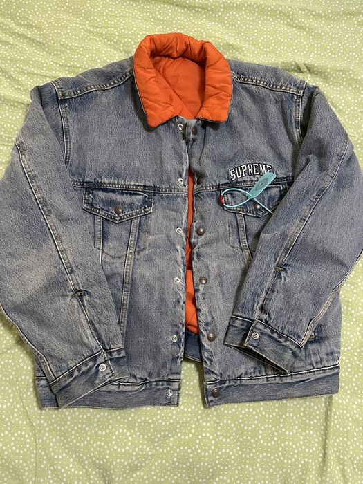 Supreme Supreme Levi's Quilted Reversible Trucker Jacket | Grailed