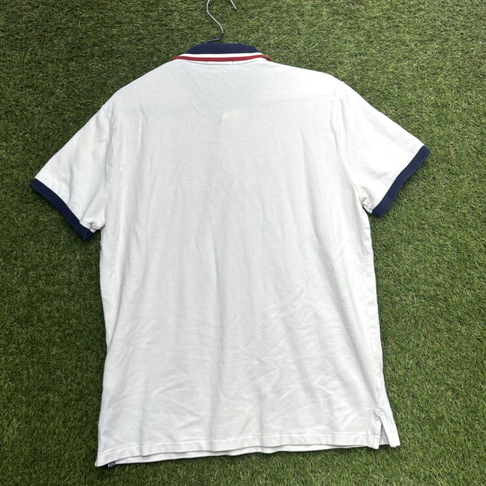 Polo Ralph Lauren Polo Ralph Lauren Polo Shirt Mens Large White Flag Graphic Slim Fit 4th of July Size US L / EU 52-54 / 3 - 2 Thumbnail