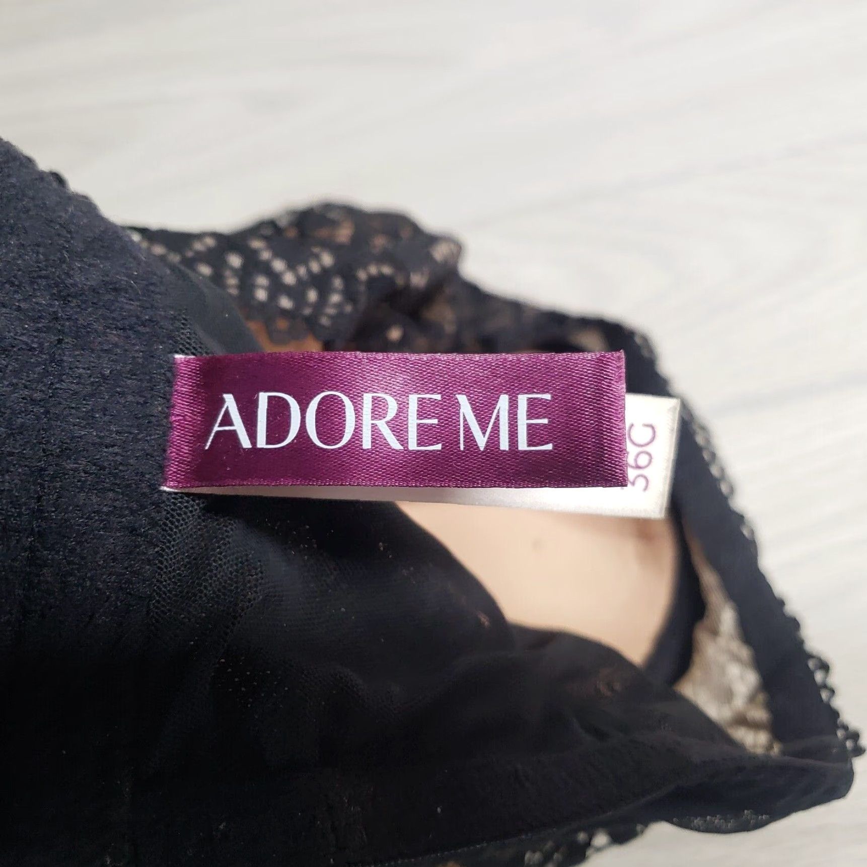 Vintage ADORE ME Bra 36C Black Lined Plunge Wireless Pull Up Shirt? Size ONE SIZE - 5 Thumbnail