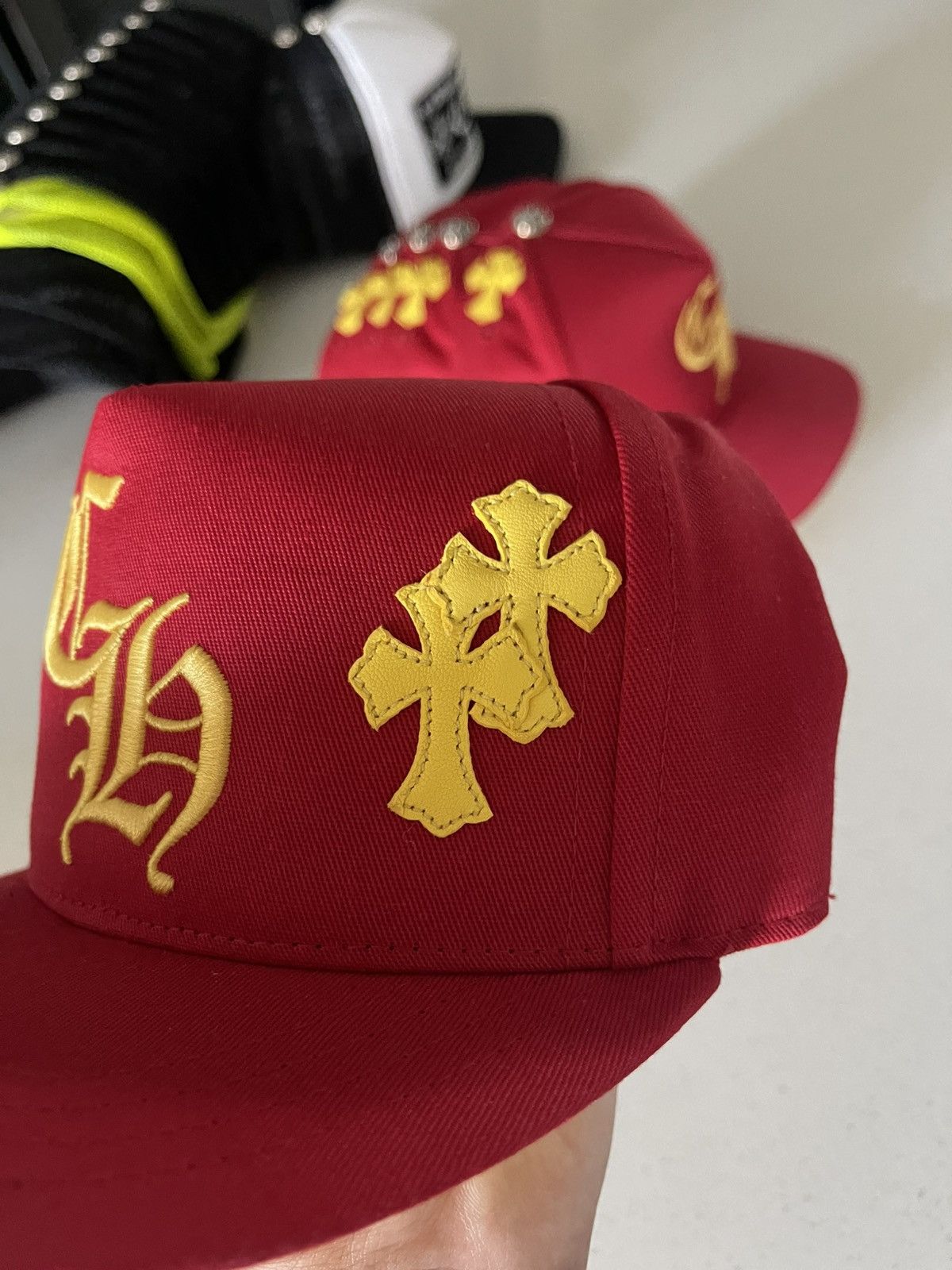Chrome Hearts Chrome Hearts Red Yellow Patch Hat Size ONE SIZE - 3 Thumbnail