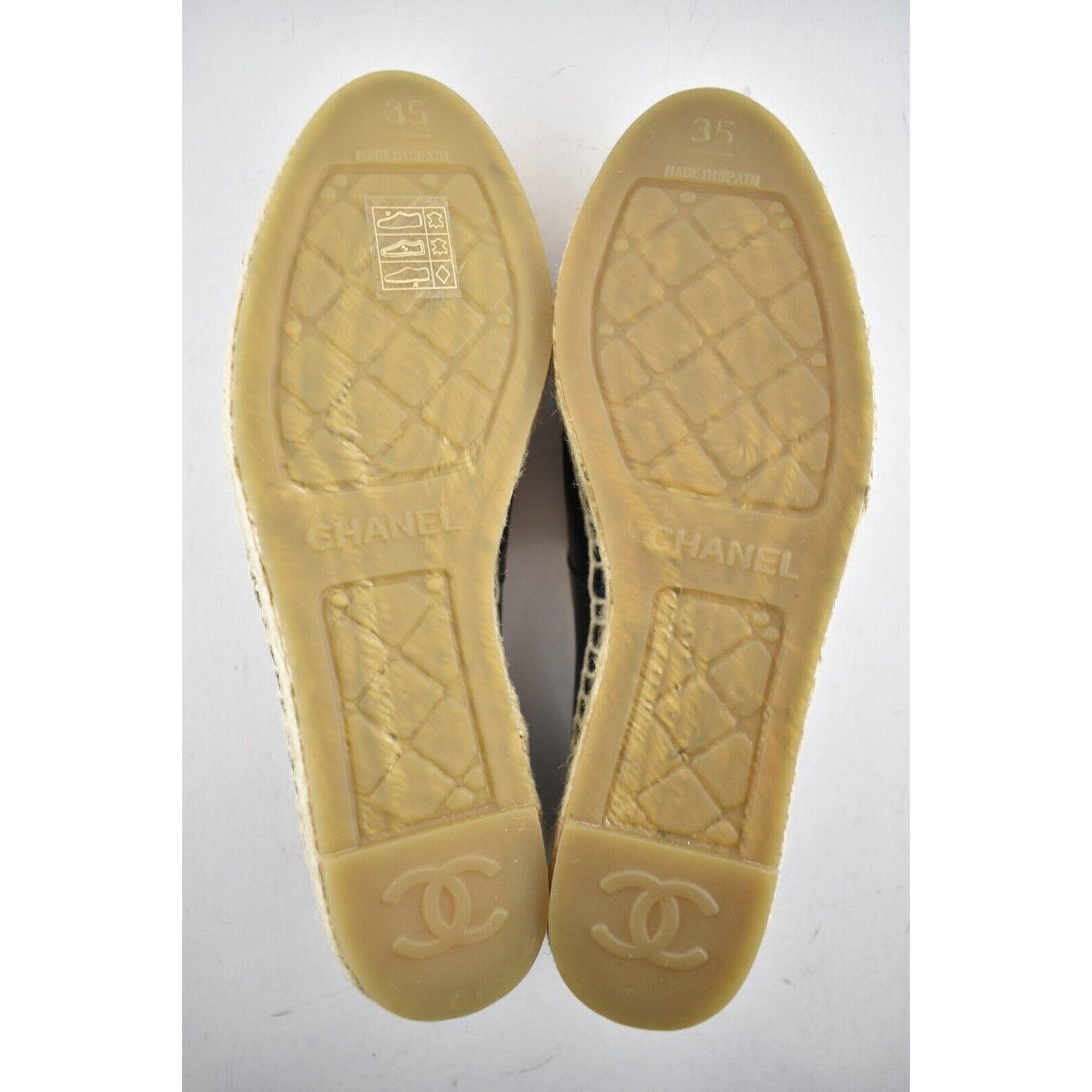Chanel 18A Lambskin Leather CC Logo Espadrille Ballet Flat 35 Size US 5 / IT 35 - 12 Thumbnail