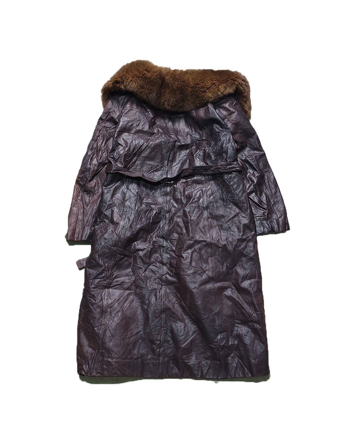 Leather Vintage 80s/90s Leather Fur Coat – Japanese Brand Size US S / EU 44-46 / 1 - 2 Thumbnail