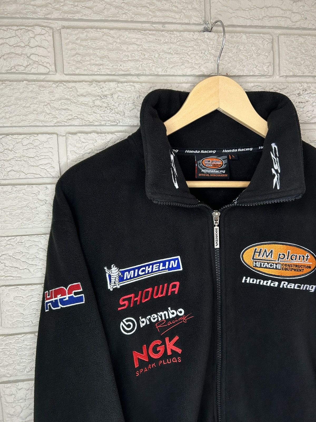 Honda Vintage Honda Racing Zip Up Fleece Sweater Size US L / EU 52-54 / 3 - 5 Thumbnail