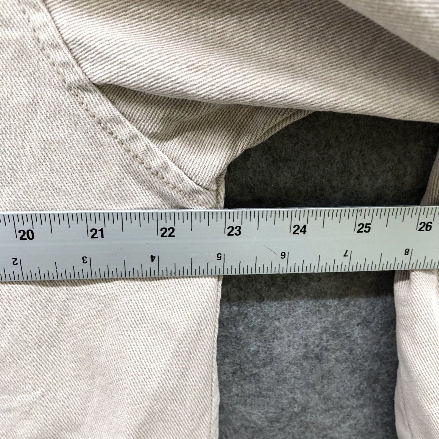 H&M H&M Womens Denim Jacket Oversized M Beige Taupe Cotton Twill Shacket Size M / US 6-8 / IT 42-44 - 8 Thumbnail