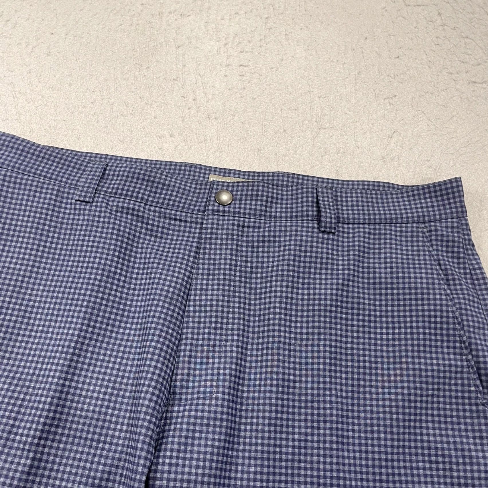 Peter Millar Peter Millar Shorts Mens 35 Blue Khaki Shackleford Performance Hybrid Golf Chino Shirt? Size US 35 - 3 Thumbnail