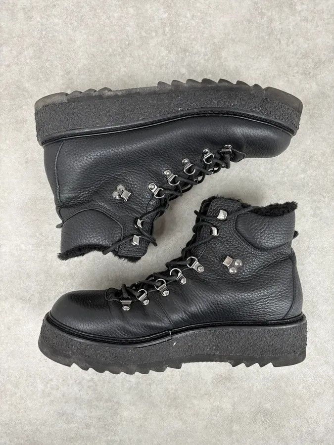 Emporio Armani Emporio Armani Black Hiking Leather Boots Size US 9.5 / EU 42-43 - 3 Thumbnail