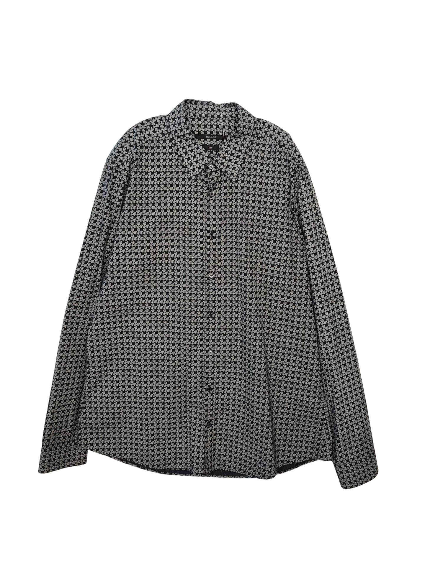 Gucci Gucci Monogram Print Button Up Shirt Size L Size US L / EU 52-54 / 3 - 1 Thumbnail