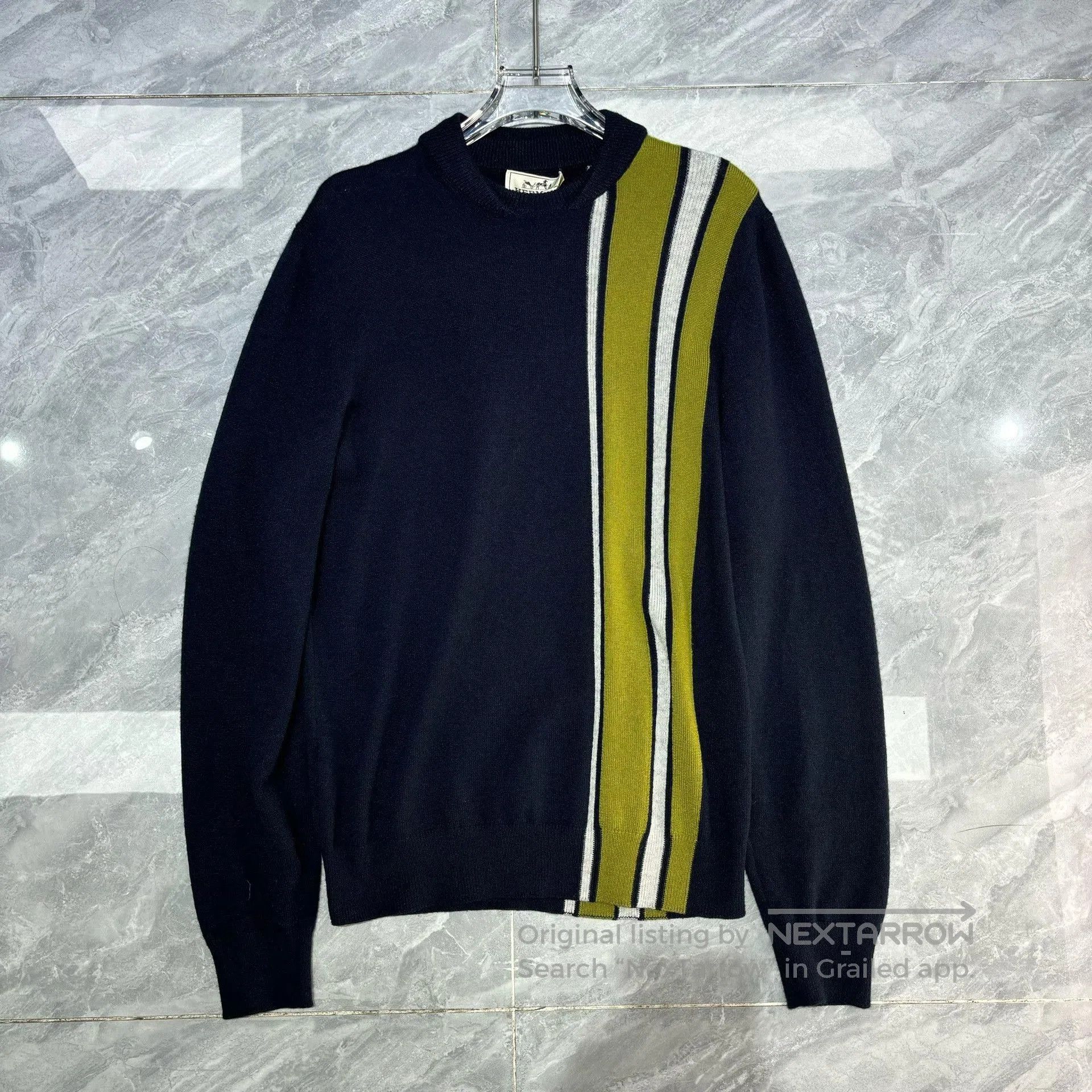Hermes Hermès Cashmere Striped Crew Neck Sweater. Size US S / EU 44-46 / 1 - 1 Thumbnail