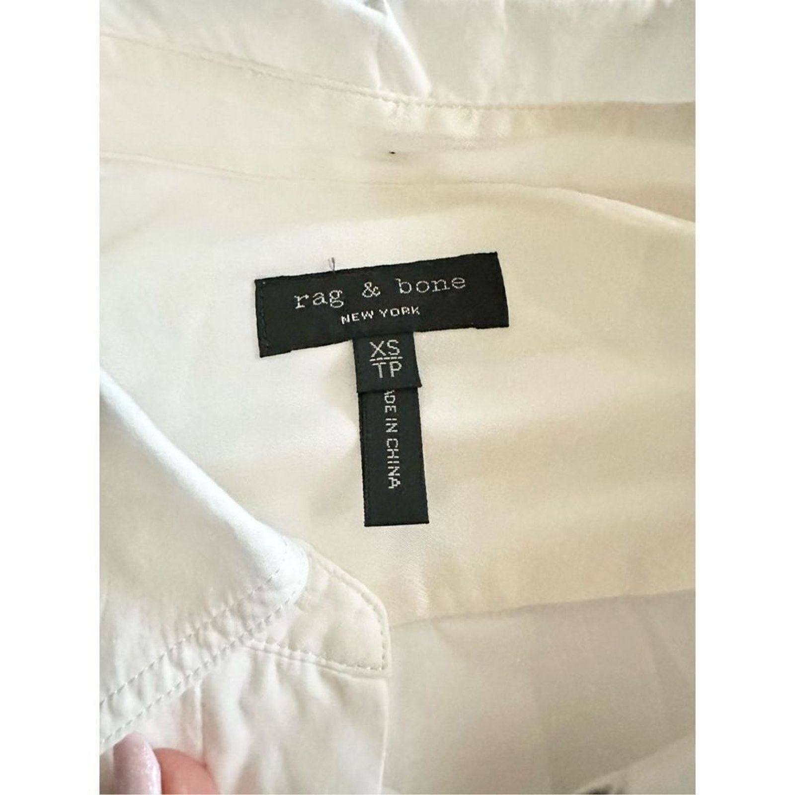 Rag & Bone Rag and Bone White Cropped Mason Shirt size XS Size XS / US 0-2 / IT 36-38 - 5 Thumbnail