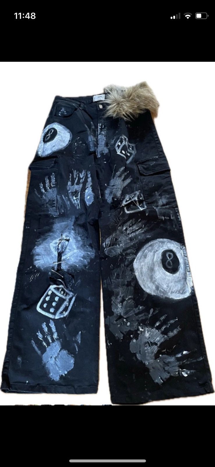 Other Furry baggy pants streetwear Size US 33 - 1 Thumbnail