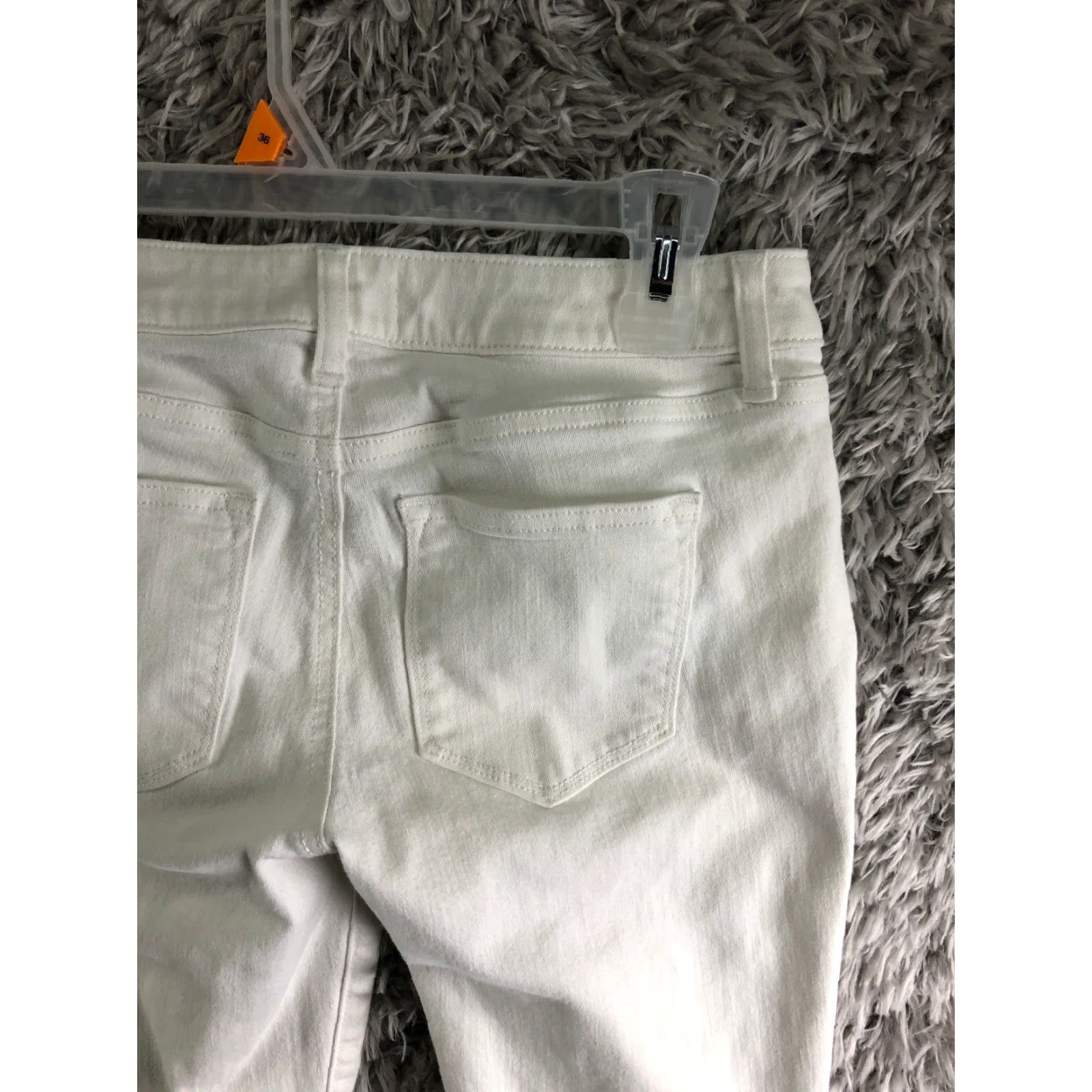 Denime SONOMA Jeans Womens Size 4 Mid Rise Skinny White Denim Pants Size 27" / US 4 / IT 40 - 6 Thumbnail
