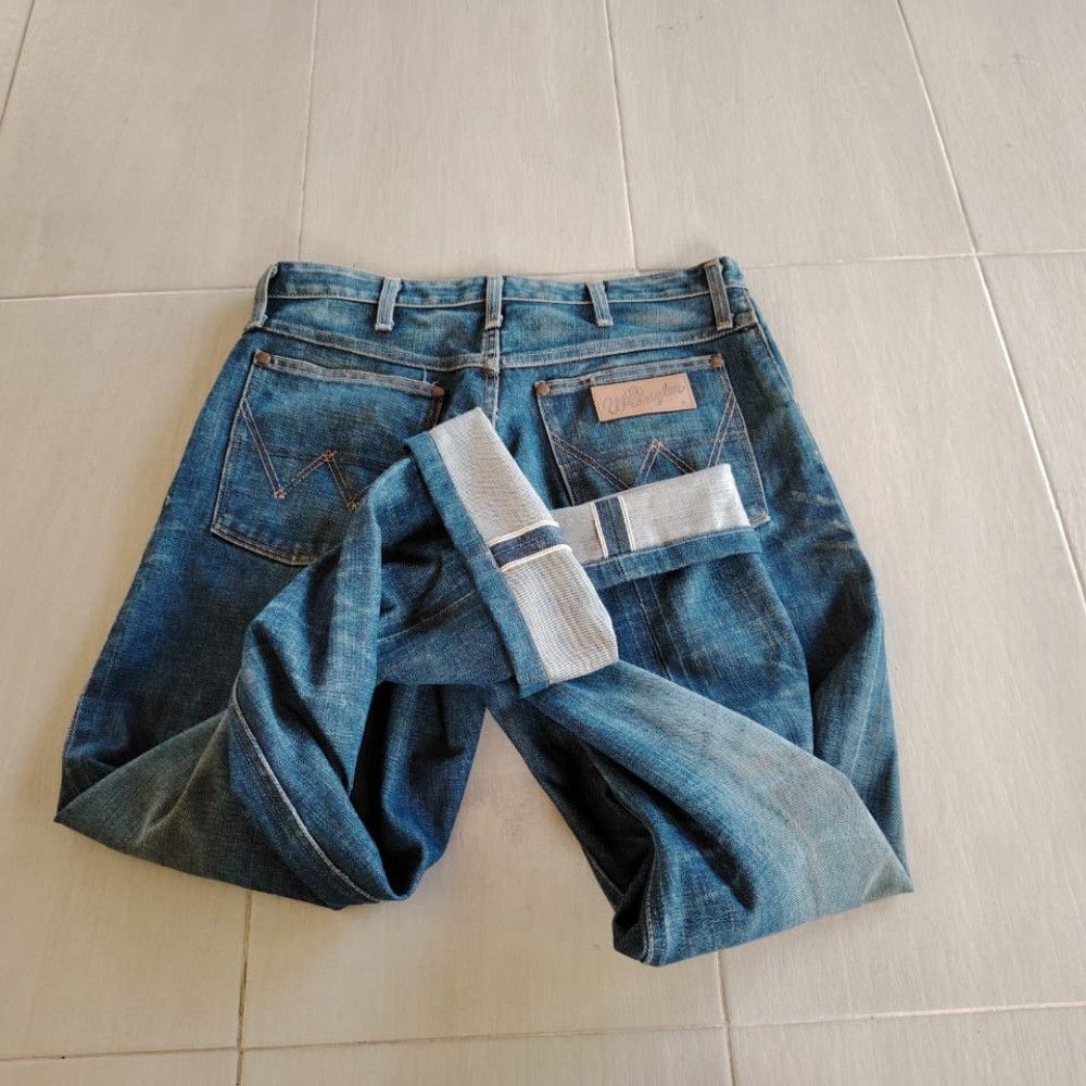 Wrangler Vintage Wrangler Blue Bell Selvedge Blue Denim Jeans M1112 Size US 33 - 12 Thumbnail