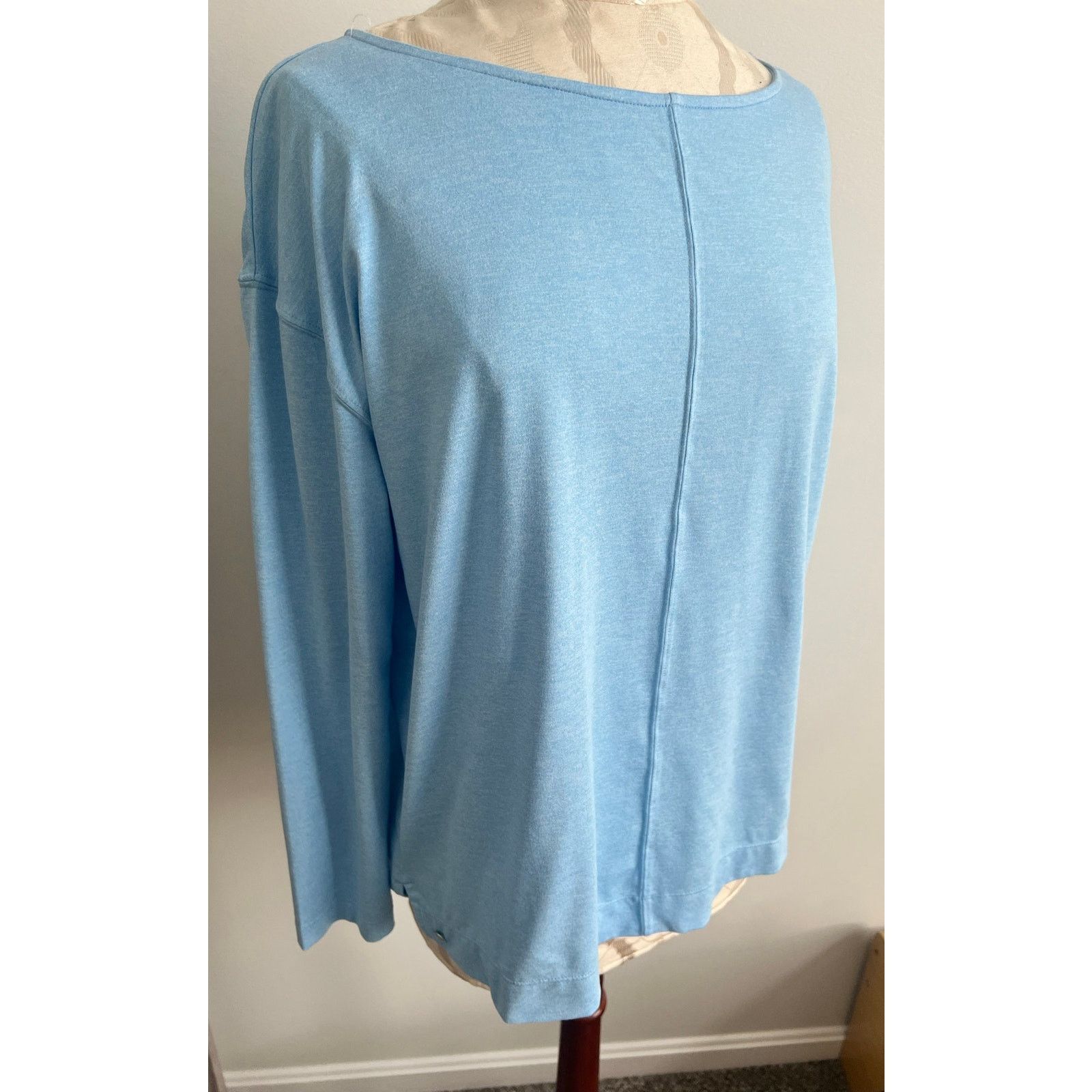 Lilly Pulitzer Lilly Pulitzer Baby Blue Casual Long Sleeve Blouse Medium Size M / US 6-8 / IT 42-44 - 3 Thumbnail