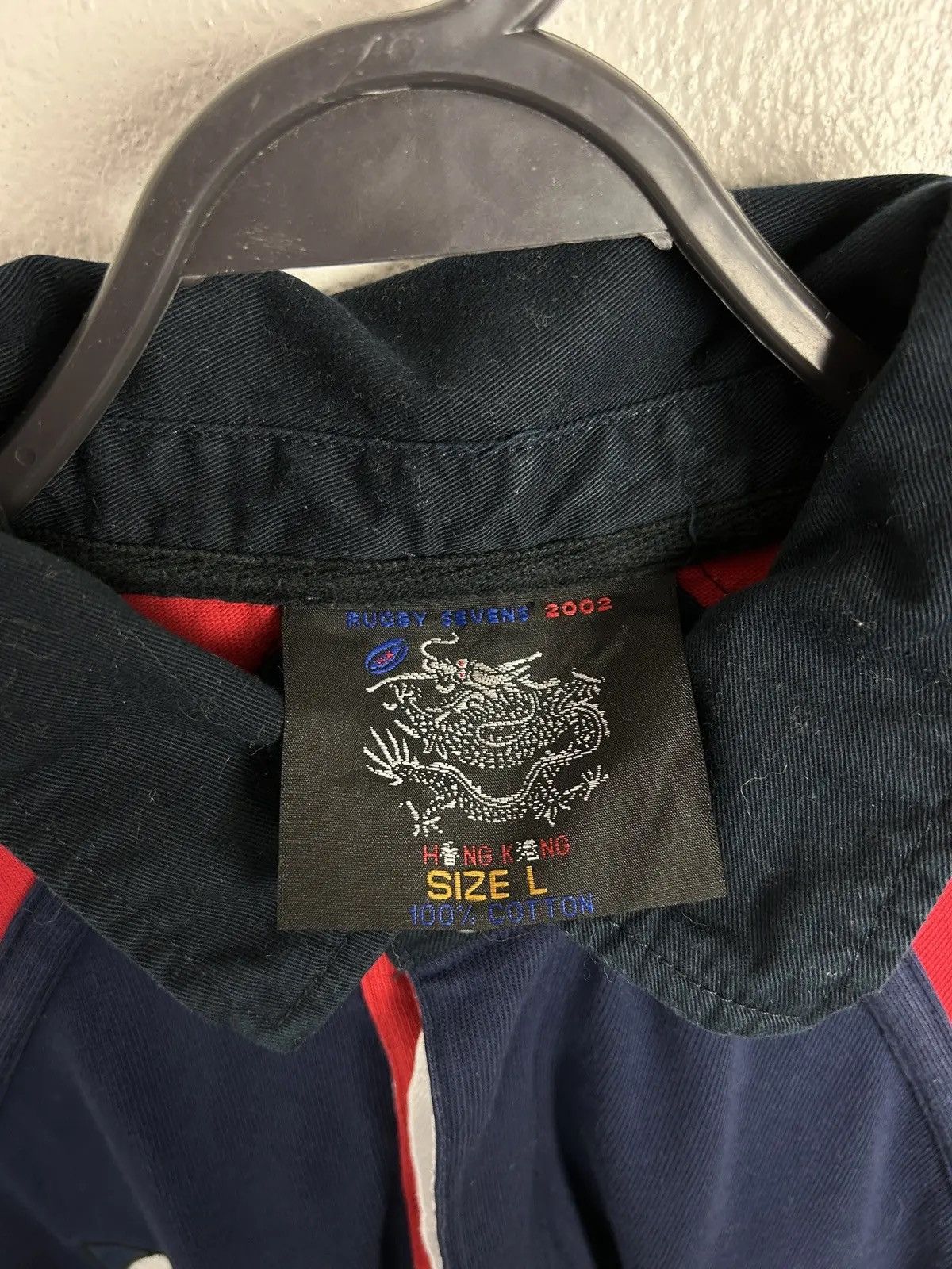 Vintage 00s Vintage Rugby Seves 2002 England Collared Long Sleeve Size US L / EU 52-54 / 3 - 9 Thumbnail