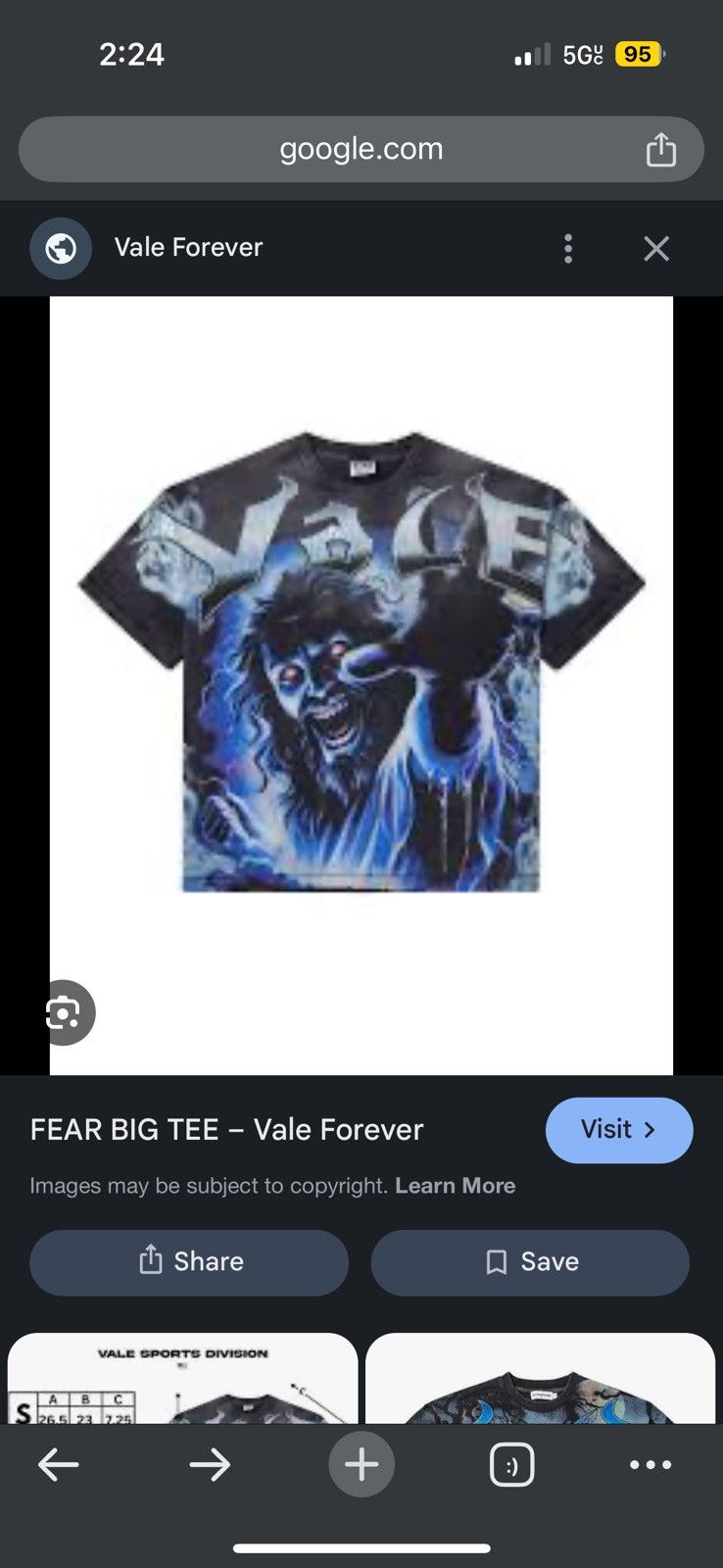 Other Vale Forever “Fear” Tee Size US L / EU 52-54 / 3 - 1 Thumbnail