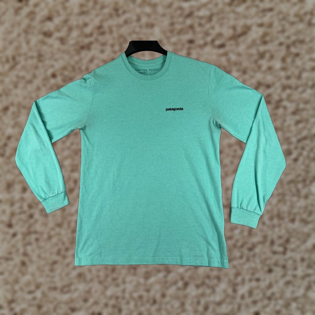 Patagonia Patagonia Shirt Men’s T-Shirt Long Sleeve Teal Logo Fitz Roy Print 39161 All Seasons Breathable Size US S / EU 44-46 / 1 - 1 Thumbnail