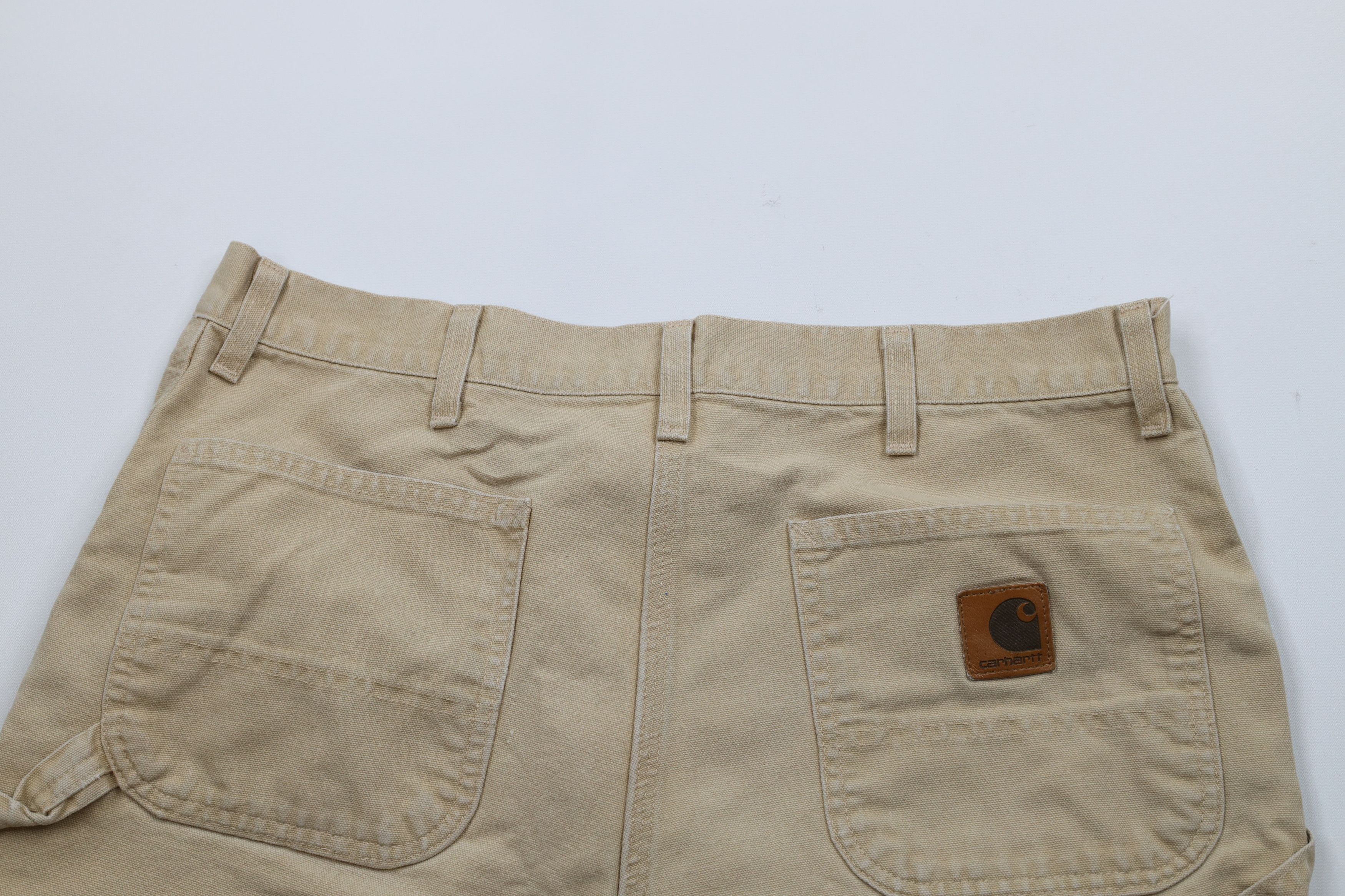 Carhartt × Vintage Vintage Y2K 2001 Carhartt Above Knee Canvas Shorts Beige Size US 36 / EU 52 - 11 Thumbnail