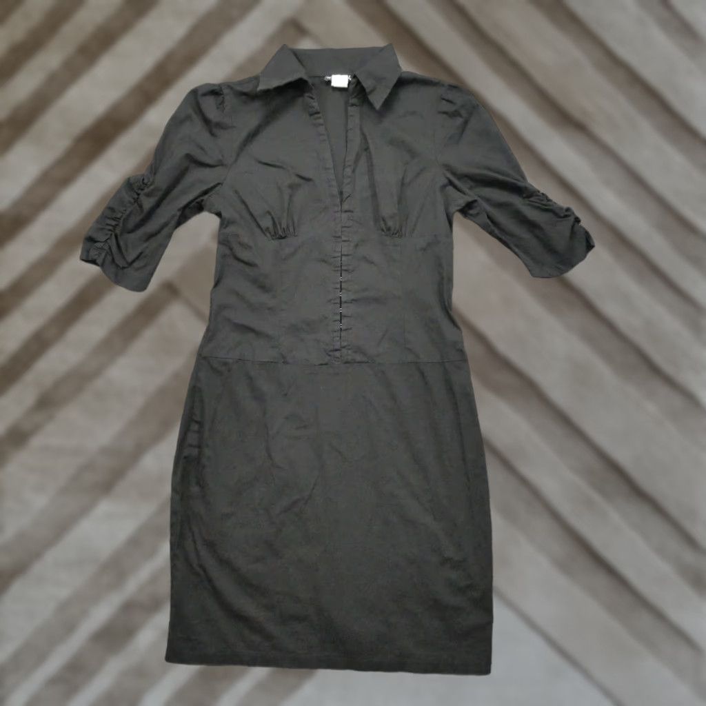 Vintage VINTAGE Wet-seal Dress Womens M Black Collared Stretch Sheath 90s Y2K Size M / US 6-8 / IT 42-44 - 1 Thumbnail
